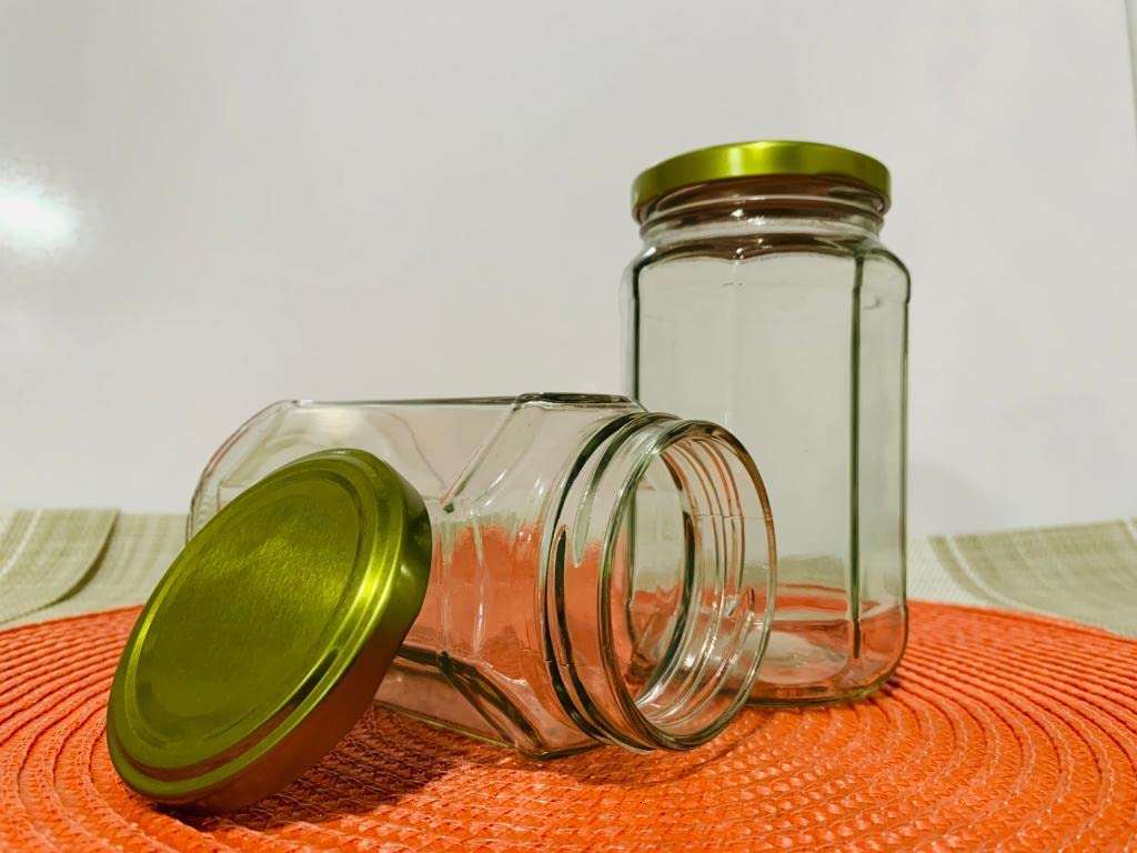 EVOQIS Jar/ Glass Jar & Container with Air Tight Lid for Kitchen /Jar Set for Dried Storage Jar Honey Spices Pickles Dry Fruits Jams/ Visible Glass Jar for Kitchen Storage/Office (250 ML, Pack of 4) 5