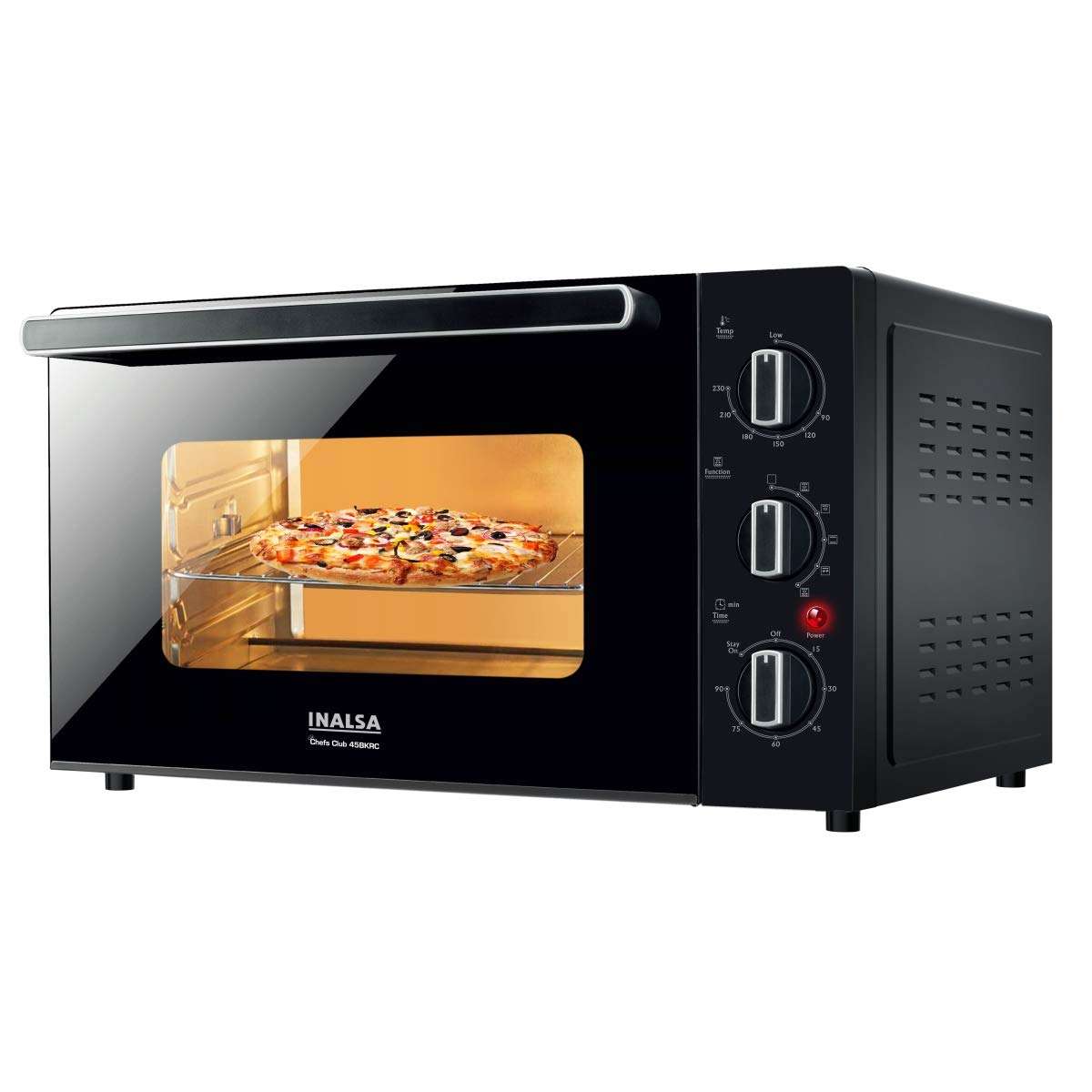 INALSA Premium OTG Oven With Double Glass Door |Capacity 45 Liters |1500W |Rotisserie & Convention Function| Temperature & Timer Selection, 5 Cooking Modes, (Chefs Club 45BKRC) 1