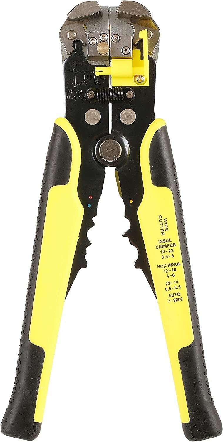 Scalebee Wire Stripper, Wire Strippers Electrical AWG 10-24 Compound Automatic Wire Stripper Plier 3-in-1 Hand Tool Self-Adjusting Cable Stripper, Wire Cutter and Terminal Crimper