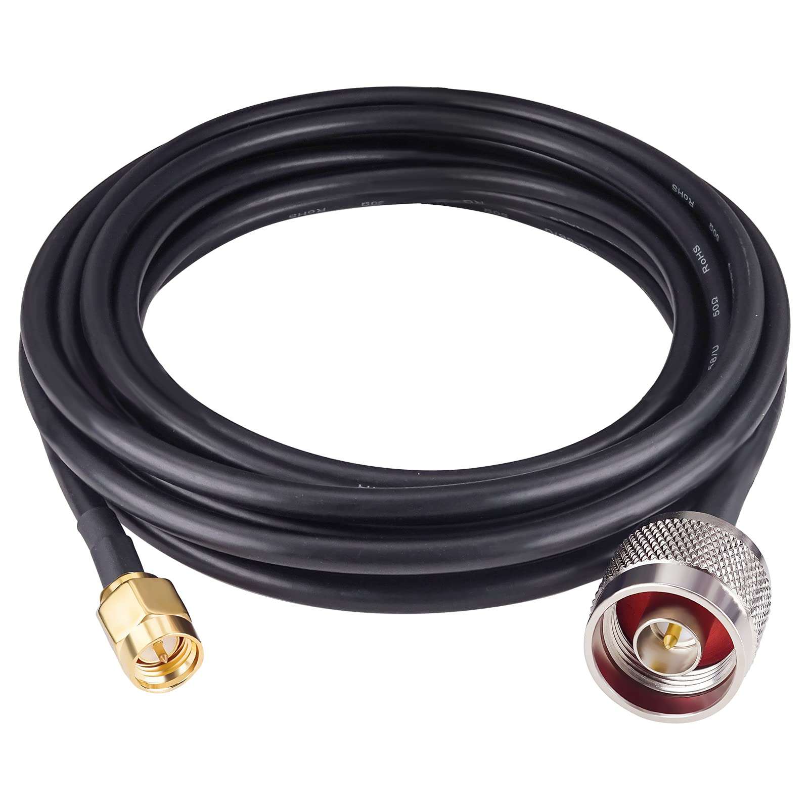 Goupchn 25ft Low Loss Coaxial RG58 Extension Cable N-Type Male to SMA Male Coax Wire 1