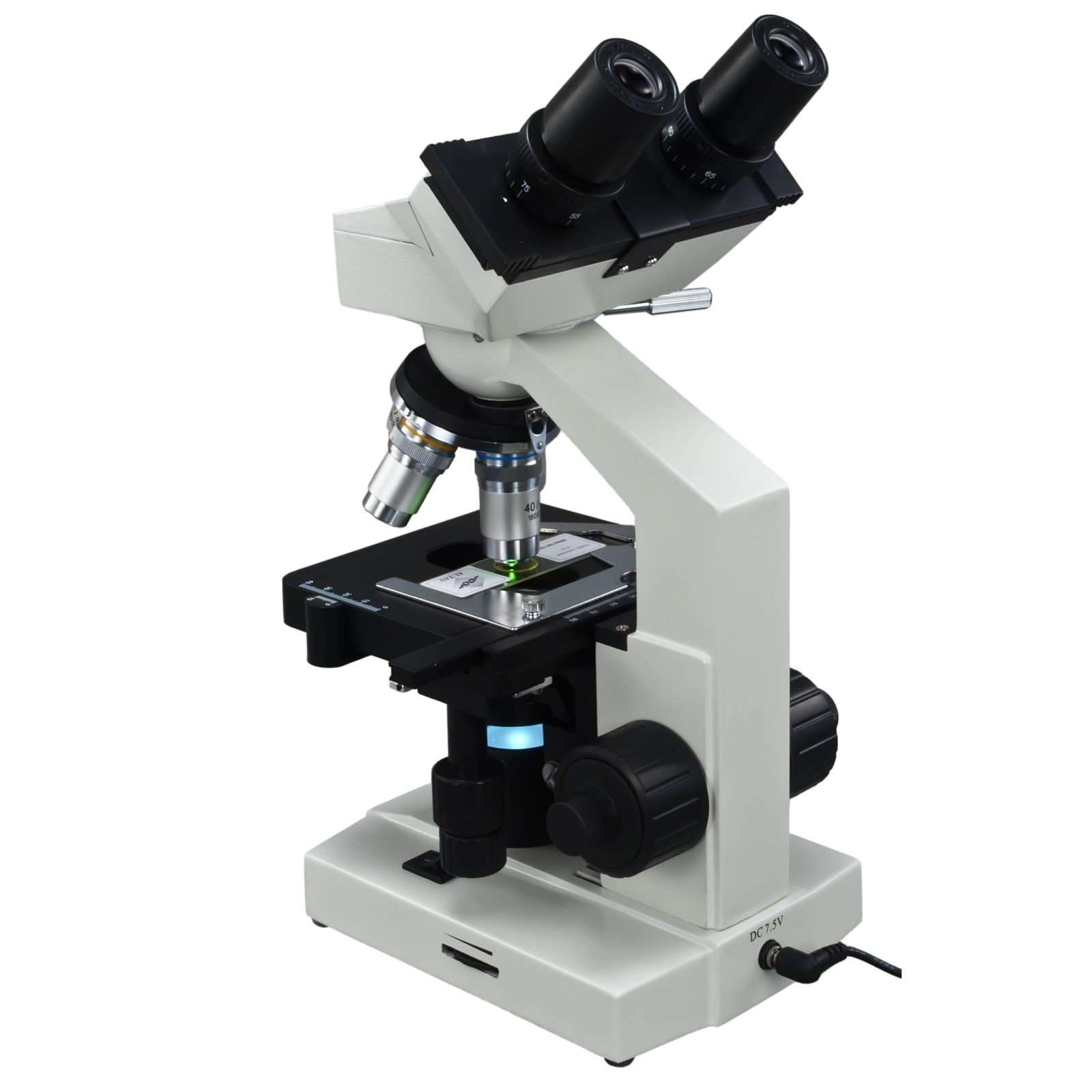 OMAX 40X-1000X Digital Lab LED Binocular Compound Microscope with Double Layer Mechanical Stage and USB Digital Camera 3