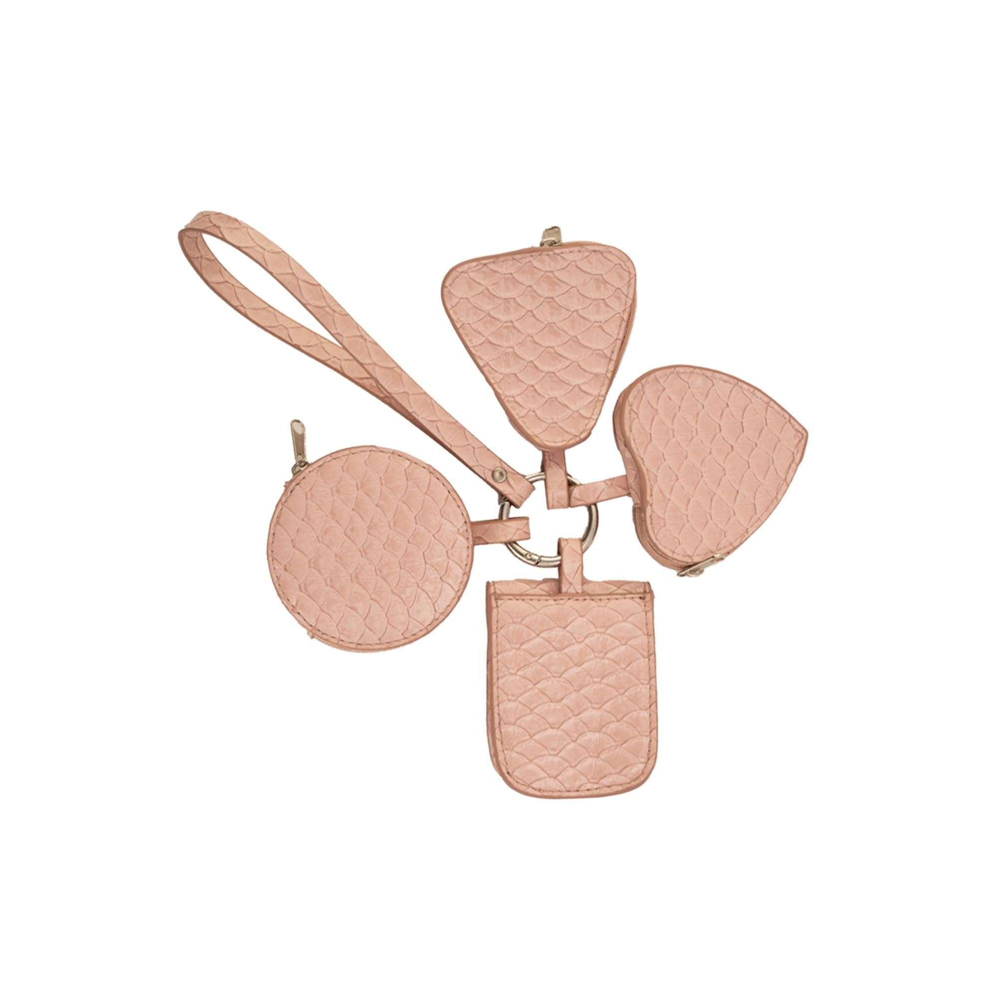 Monadaa Faux Leather Heart Shape Maxime Fancy Small Wallet for Credit, Debit and ATM Cards, Mobile Holder with Multi Card Slots, Party Purse, Single Zipper Women and Girls Wallet (Pink) 3