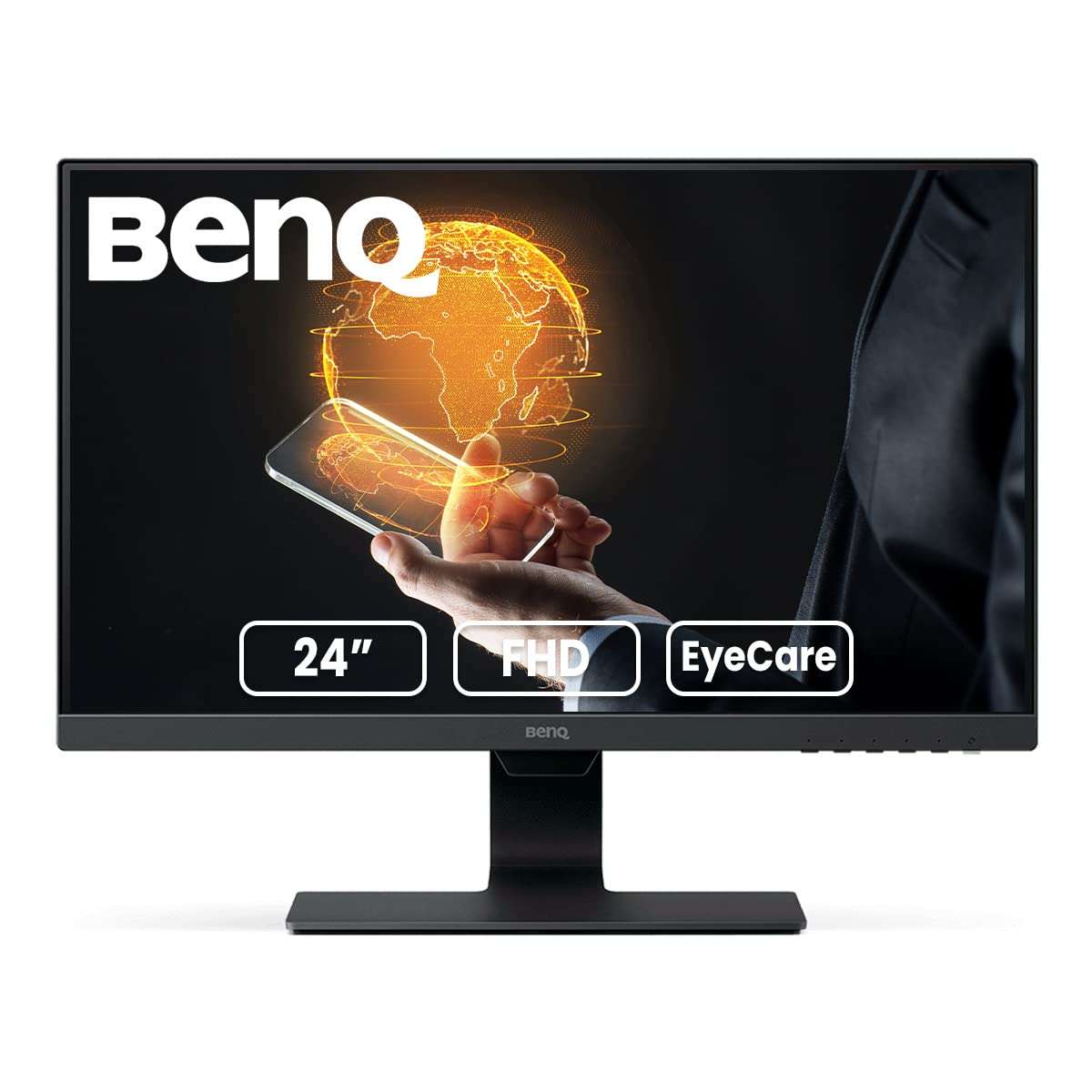 BenQ GW2480L 23.8 inch FHD 1080p Eye-Care, IPS LED Monitor, 1920x1080 Pixels, Cable Management, HDMI, Eyesafe,Low Blue Light Plus, Ultra Slim Bezel, Brightness Intelligence tech,