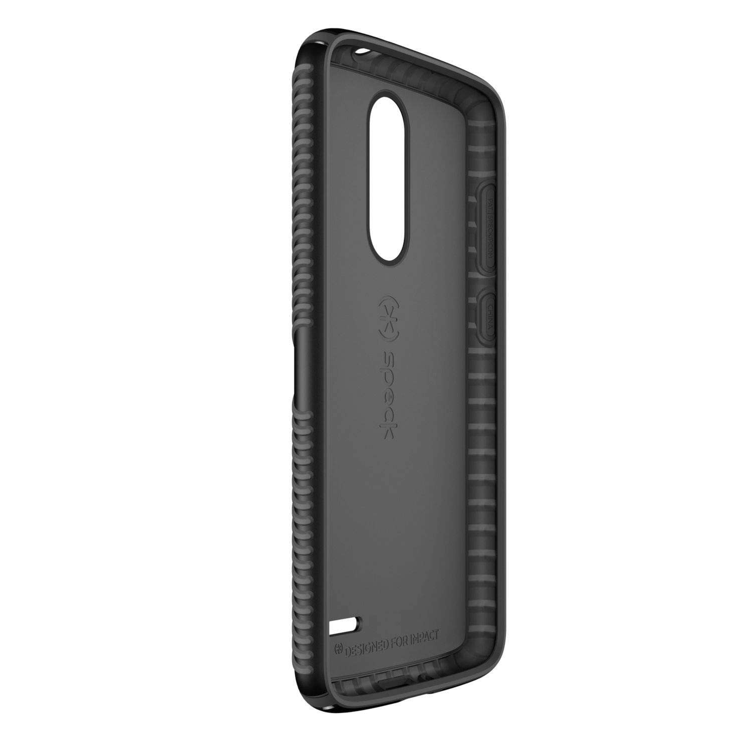Speck Products Compatible Phone Case for ZTE Blade Spark, Presidio Grip Case, Black/Slate Grey 6