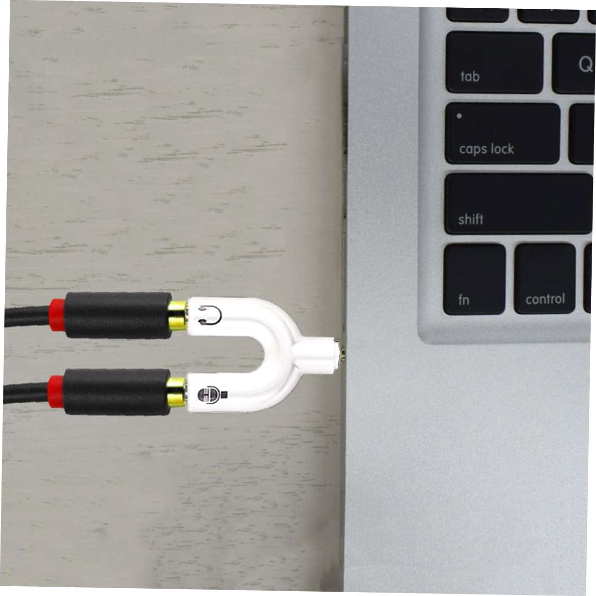 balacoo Female to Male Headset Splitter Adapter Mobile Audio for Laptop White for Traveling with Stereo Headphones 6