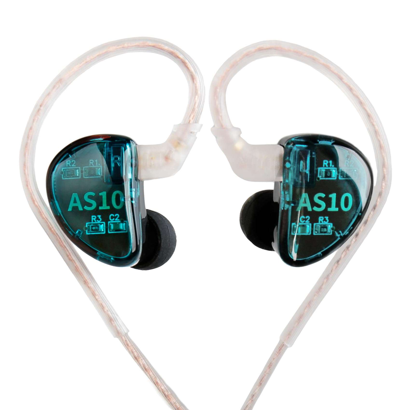 KZ AS10 Pure 5 Balanced Armature 5BA Earphone, Musician in Ear Monitor Headphone High Fidelity HiFi Headset (with Microphone, Green)…