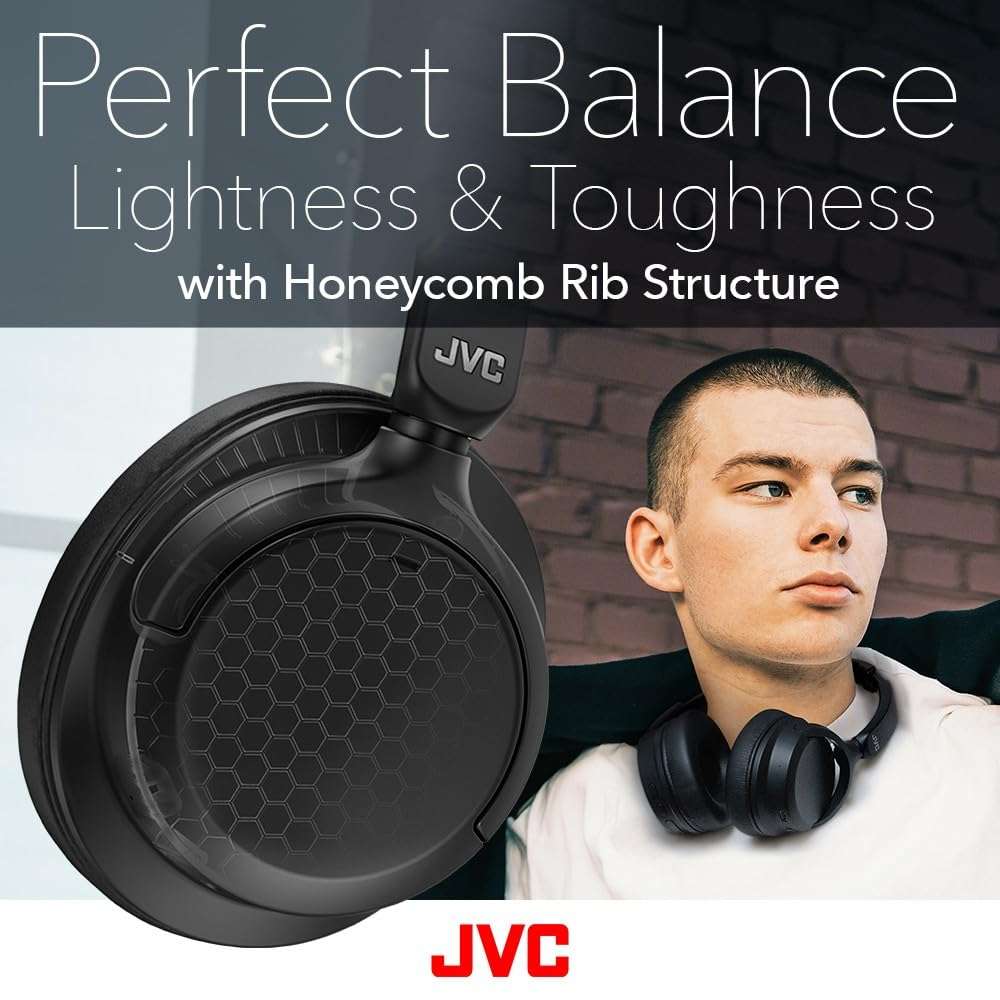 JVC Over Ear Wireless Active Noise Cancelling Headphones - Bluetooth 5.3 - Ambient Mode, 3 Audio Modes, Soft Comfort Pads, 35 Hr Battery, Foldable & Lightweight – Mic- Travel & All-Day Wear - HA-S75N 2