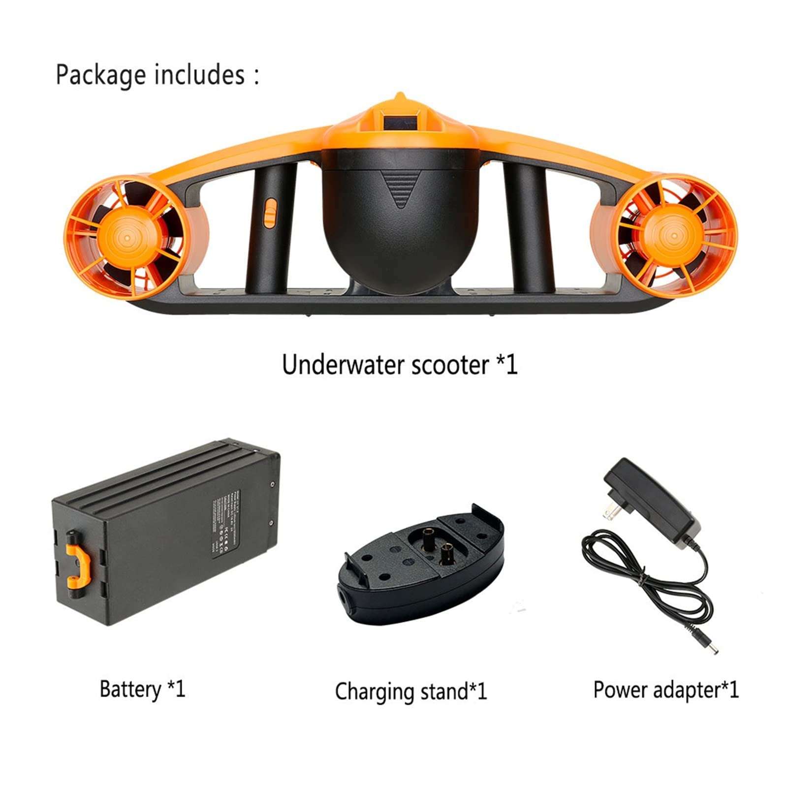 ZEFS--ESD Fish Finder Underwater Thruster Diving Underwater Scooter Tri-Speed Switch Underwater Shooting Drone Diving Equipment Waterproof Underwater 3
