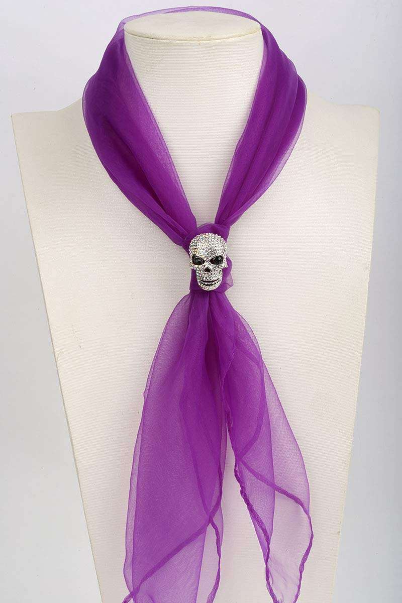 Szxc Women's Skull Pin Brooch, Moving Jaw, Sparkling Crystals, 1 1/2 inch, Women Biker Jewelry, Halloween costume Accessories 2