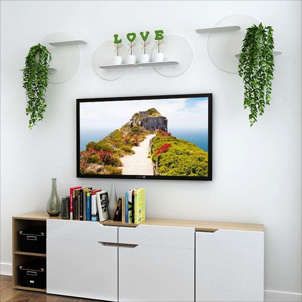 YGCBL Office Desk,Decorative Table,Folding Table Wall Shelves Iron Wall Shelf Tv Couch Background Wall Hanging Clapboard Color Optional Size Optional,Blue,39 * 24Cm 6