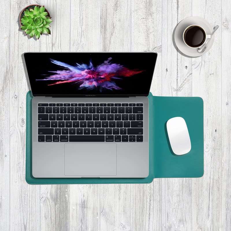 Enthopia 16 Inch Slim Laptop Sleeve for 16 Inch MacBooks/Other 16 Inch Slim Laptops Protective Cover with Organiser Pouch for Mouse,Charger,Hard Disk,Pen Drive,etc (Teal) 4