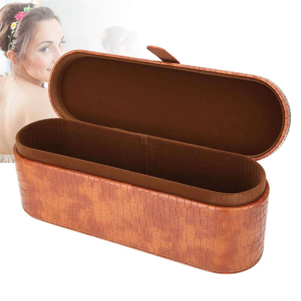 Portable Storage Case For Hair Dryer Pu Waterproof And Scratch Resistant Travel Precious Gift(Brown) 6