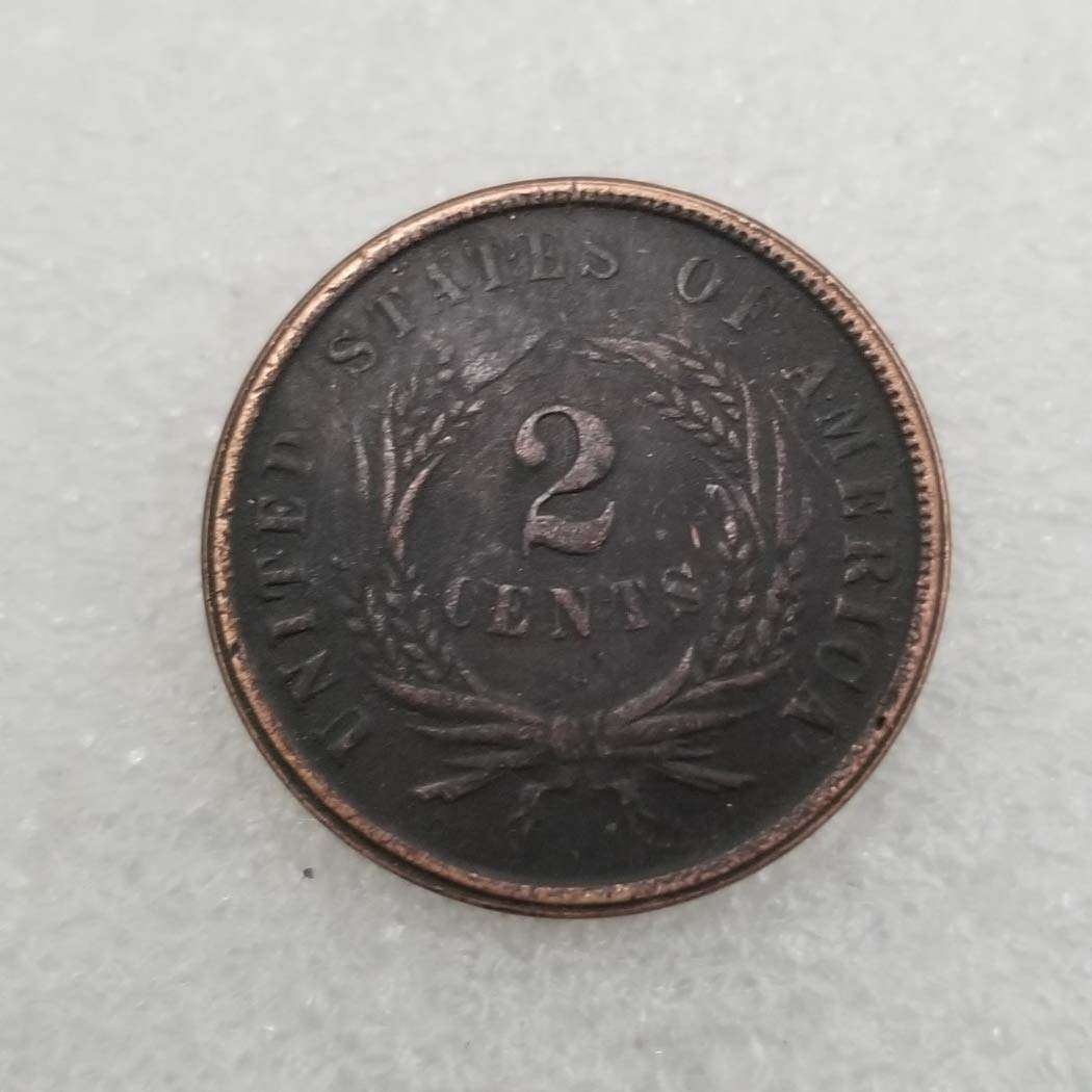 MOMOKY Copy 1867 Liberty&Eagle America 2 Cent Coin-Antique Silver Dollar Morgan Coin Collection US Silver Coin Replica Discovery Collection 1