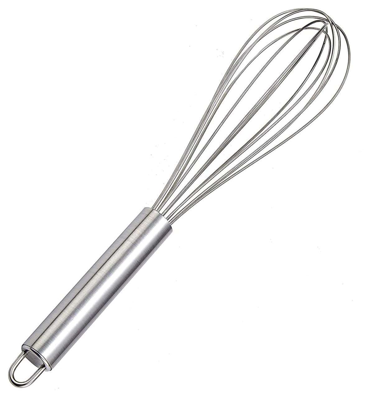 Premium Stainless Steel Manual Hand Whisk 20 cm | Balloon Wire Whisk for Mixing, Beating & Whipping | Egg, Cake Batter, Cream & Sauce Beater | Durable Kitchen Baking & Cooking Tool – Black 1