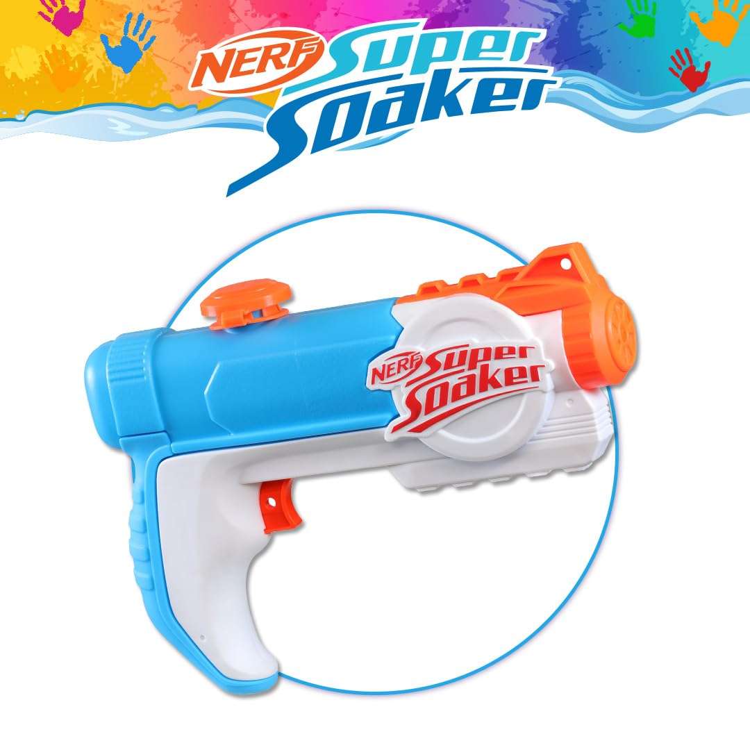 Nerf Super Soaker Piranha Toy Water Blaster - Trigger Action, Pichkari for 6 Year Old Kids, Branded Toy Pichkari for Holi Festival 1