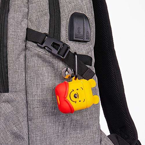 Logee Red Case for Apple Airpods 1 & 2 Charging Case,Cute Silicone 3D Cartoon Airpod Cover,Soft Protective Accessories Kits Skin with Carabiner,Character kaCases for Kids Teens Girls (Airpods 4