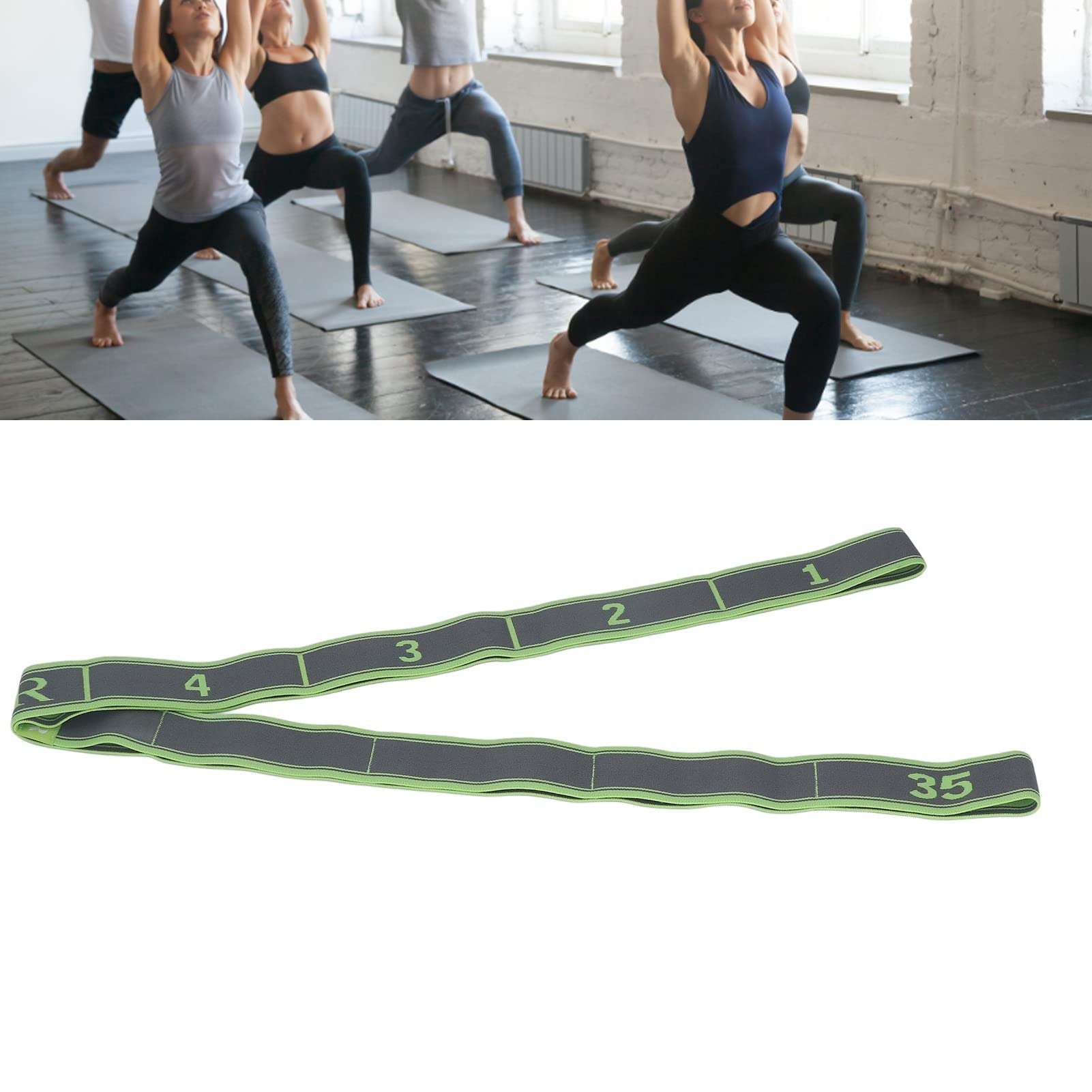 Topyond Numbered Stretch Band Strap - Elastic Stretching Strap for Exercise, Fitness, and Workout - Improve Flexibility and Mobility 4