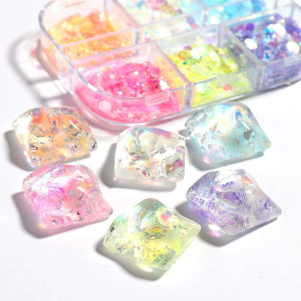 S.A.V.I UV Color Changing Glitter - Sun-Activated Nail Sequins for DIY Nail Art for Women & Girls 4