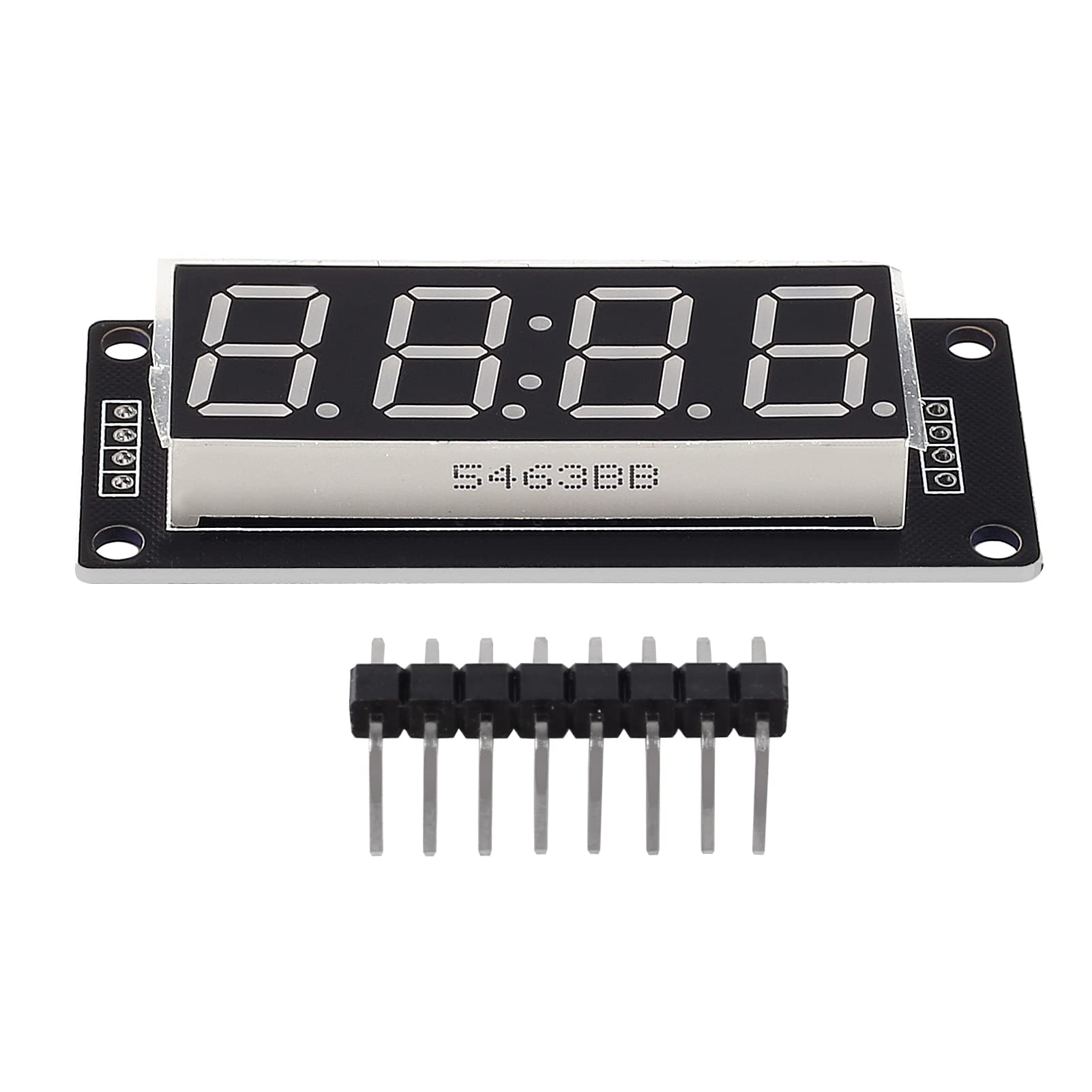5Pcs 0.56 LED Display Digital Tube Clock Module 4 Digit LED 0.56 inch Display Time Clock Indicator Tube 7 Segments Double Dots TM1637 White Color 6