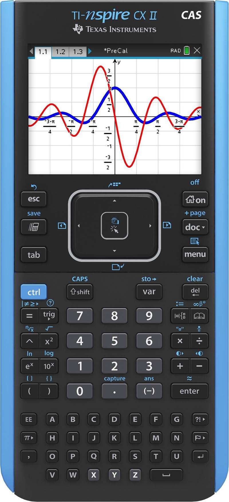 Texas Instruments TI-Nspire CX II CAS Color Graphing Calculator with Student Software (PC/Mac) 1