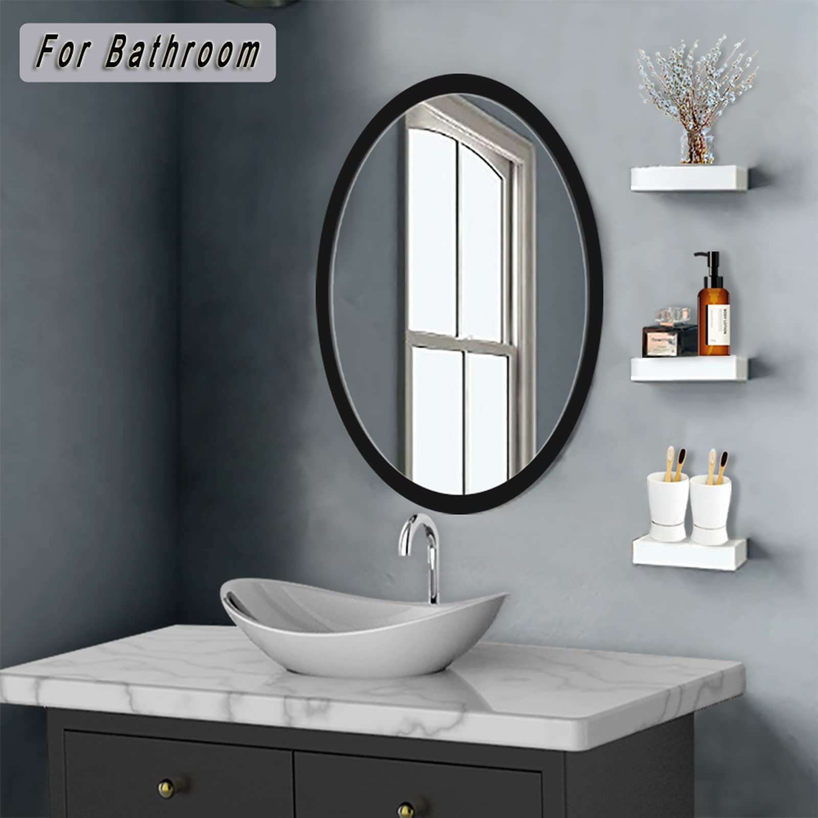 Wooden Cave Wall Mounted Corner Shelf for Bathroom Decoration and Organization | Wooden Multipurpose Wall Shelves for Bathroom, Living Room, Outdoor (Set of 3) | Small | White 6