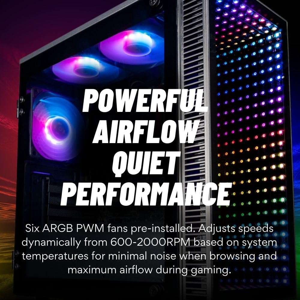 Empowered PC Continuum Micro Gaming Desktop - Intel Arc A750 8GB (> RTX 3060), Intel 6-Core i5-12400F Processor, 16GB DDR5 RAM, 512GB NVMe SSD, WiFi 6, Windows 11 Home - RGB Gamer Computer 2