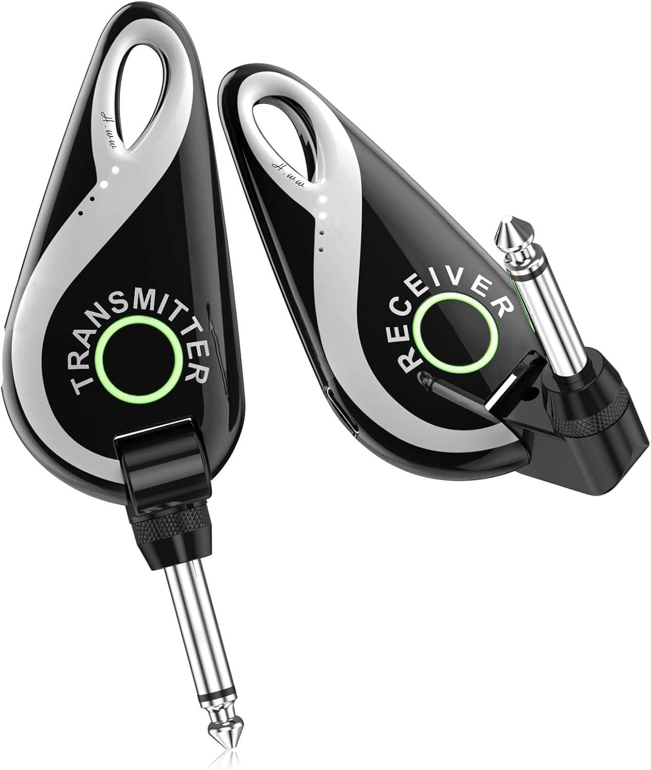 SolWoods Wireless Guitar System 2.4 GHz, Professional Starter Rechargeable Audio Wireless Guitar Transmitter Receiver for Guitar, Bass, Electronic Instruments (H1)
