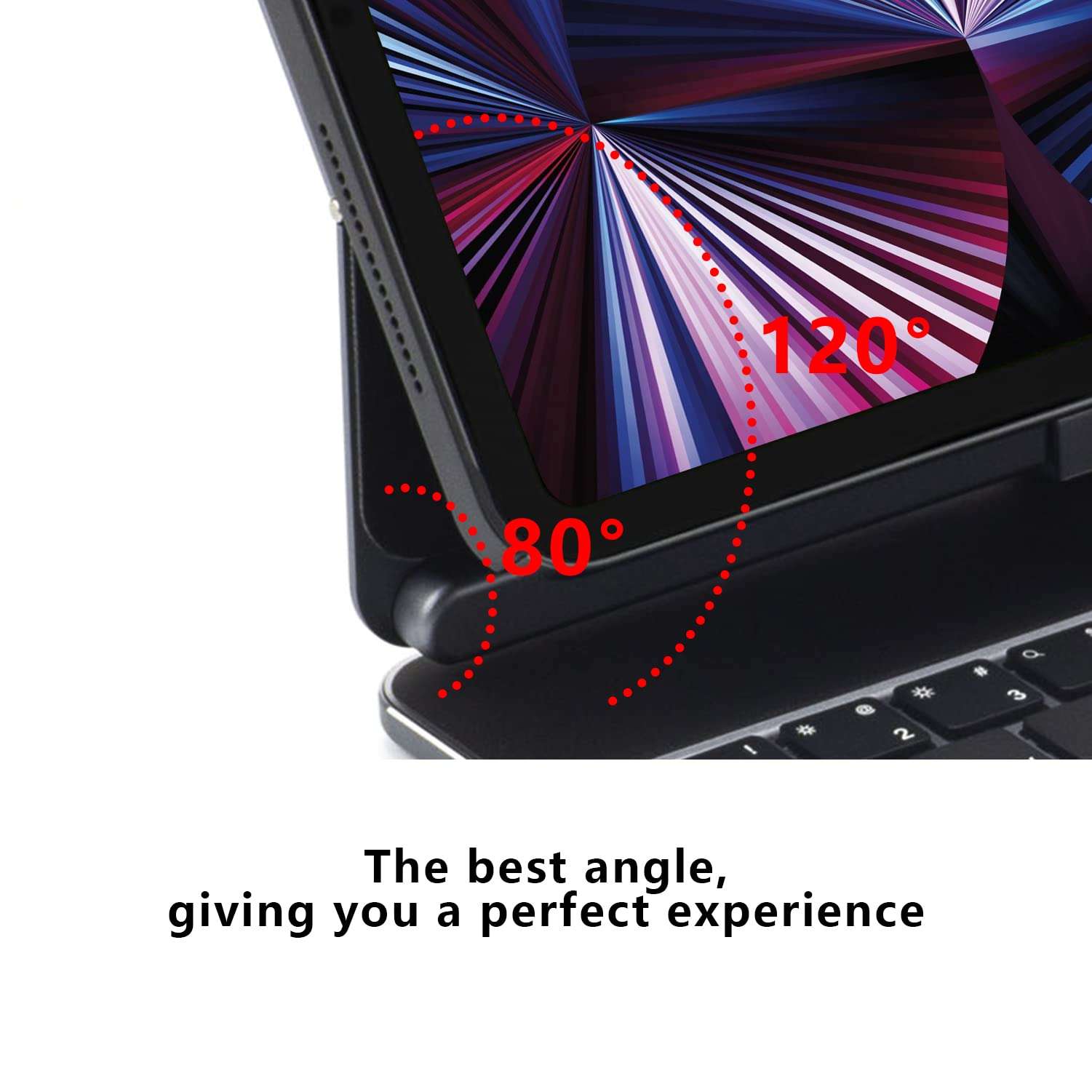 doqo iPad Air 4th 10.9 Case with Keyboard, 360 Rotating Keyboard case, Magnetic Trackpad Backlit Keyboard case for iPad Air 4th Generation(2020), iPad Pro 11 2018/2020/2021(Aluminum Alloy, Black) 6