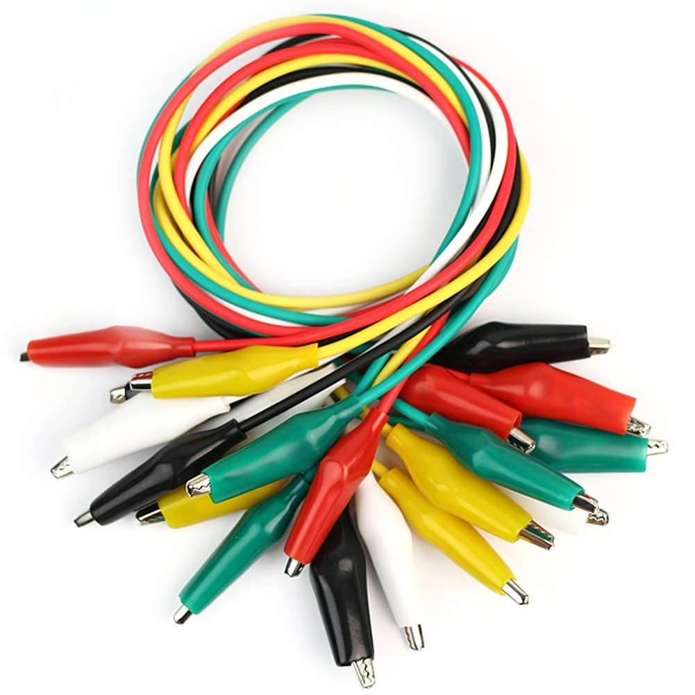 Ardest Colored Light-duty Jumpers Cable Wire Test Leads with Alligator Clips For Circuit Board Works Home Experimenter or the Professional 1