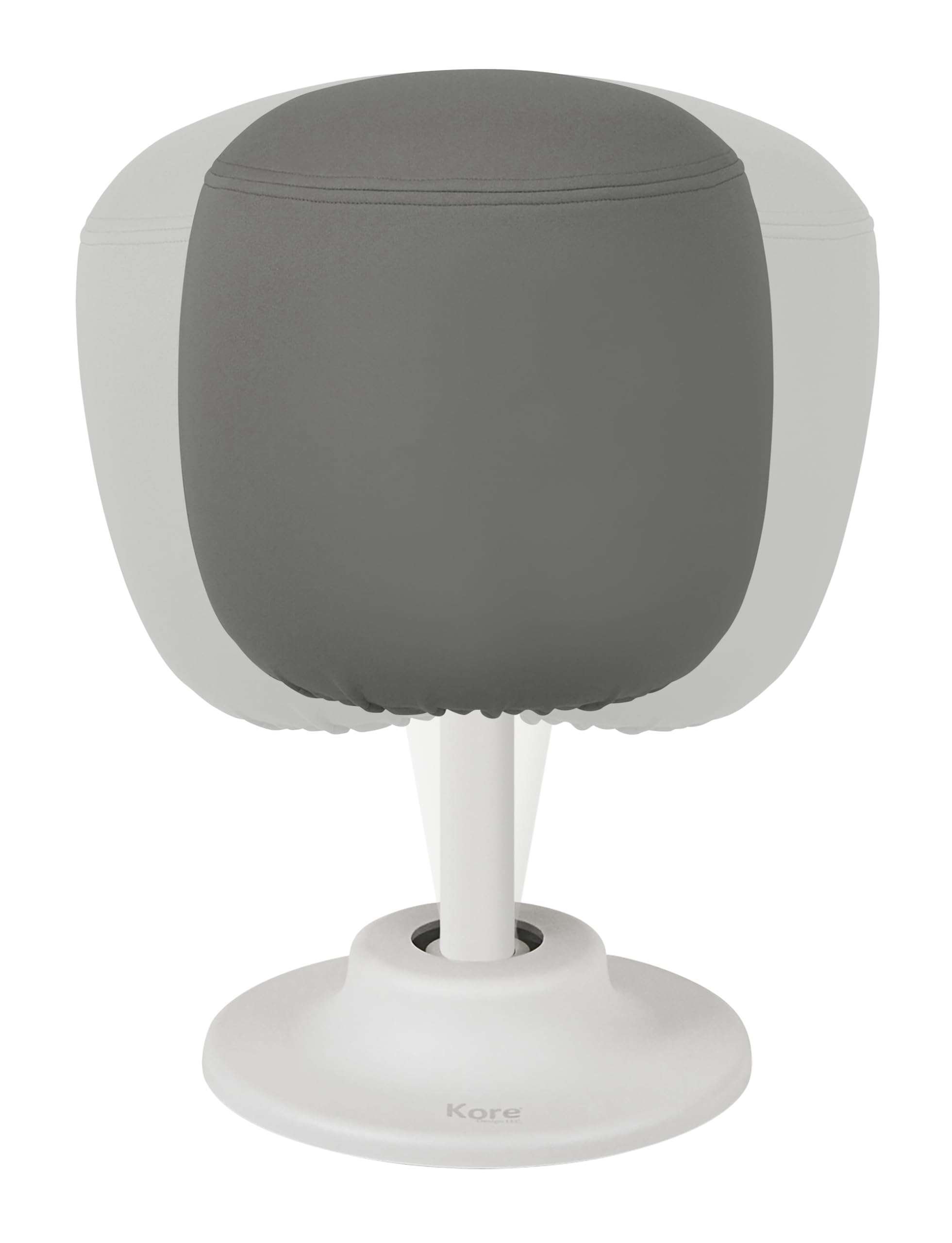 KORE Design Kids Adjustable Pivot Stool, Waterproof Fabric Desk Chair Comfy for Students, Kid Computer Chair for School, Home, Active Sitting, ADD/ADHD, Autism, Girls/Boys, Tall (16.5-21”), Grey 3