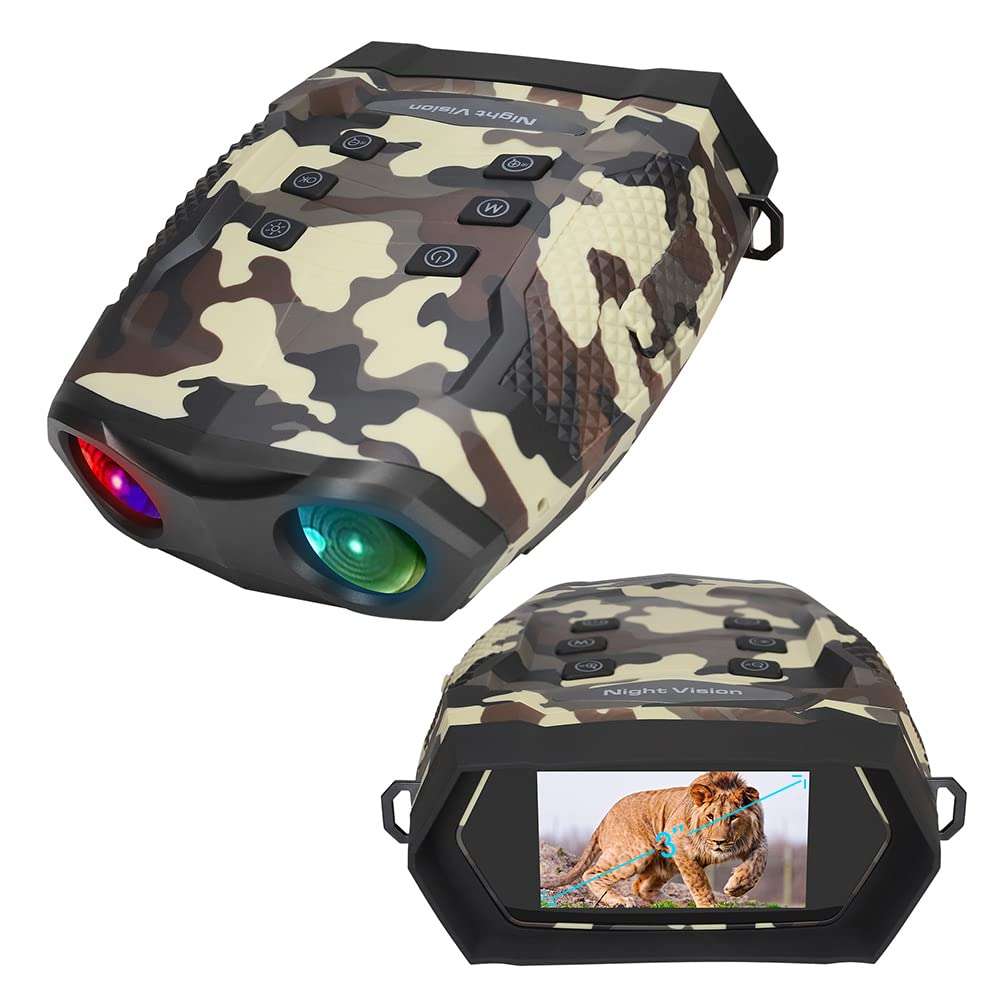 DUEBEL Digital Night Vision Goggles, 4K Night Vision Binoculars for Adults, can Save Photo and Video | 656yd Range, 8X Digital Zoom | Tactical Color Perfect for Hunting, Survival Gear, Security Etc.