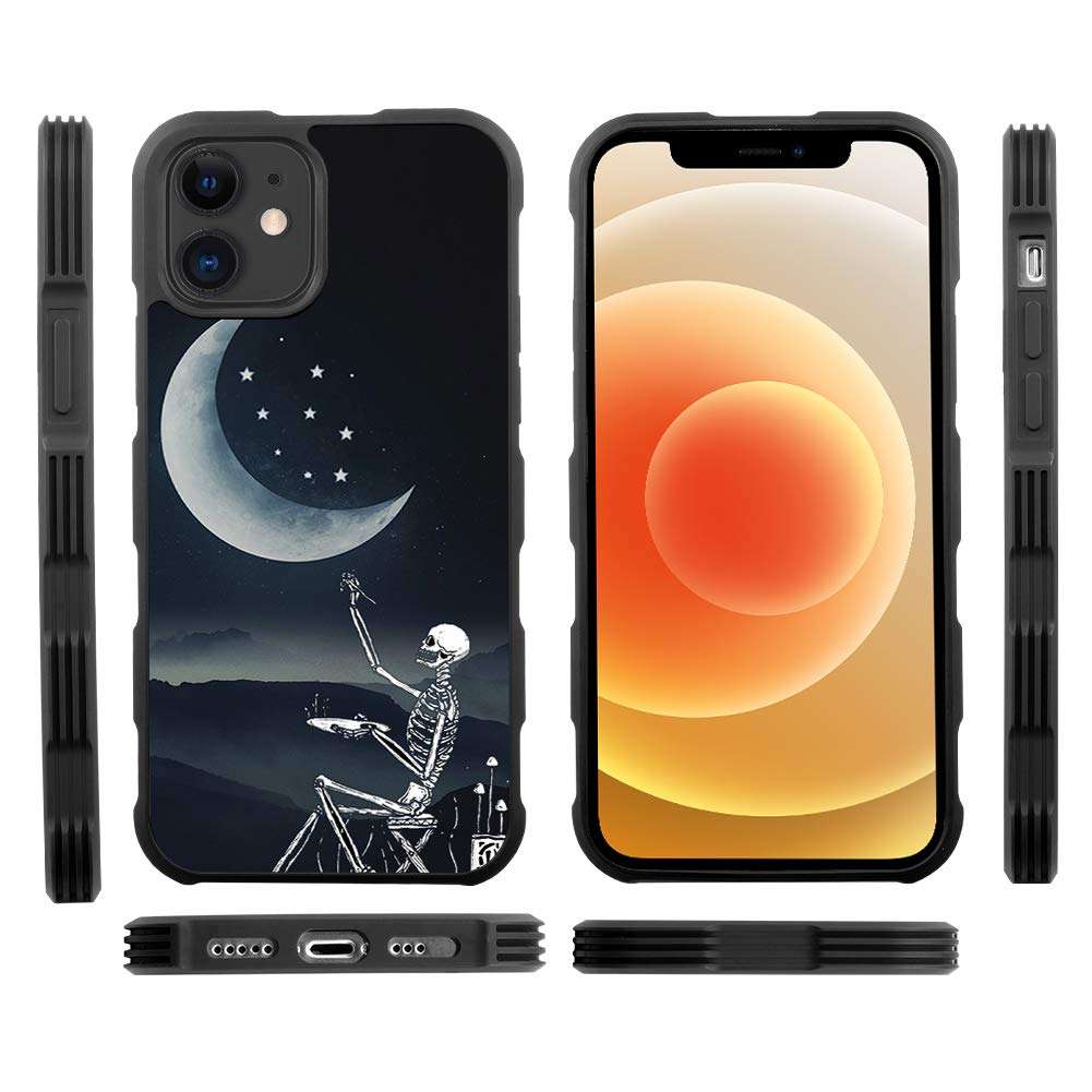 OOK iPhone 12 Mini Case Skull Pattern Anti-Slip Bumper Case Protective Shockproof Cases Phone Cover Compatible for iPhone 12 Mini 5