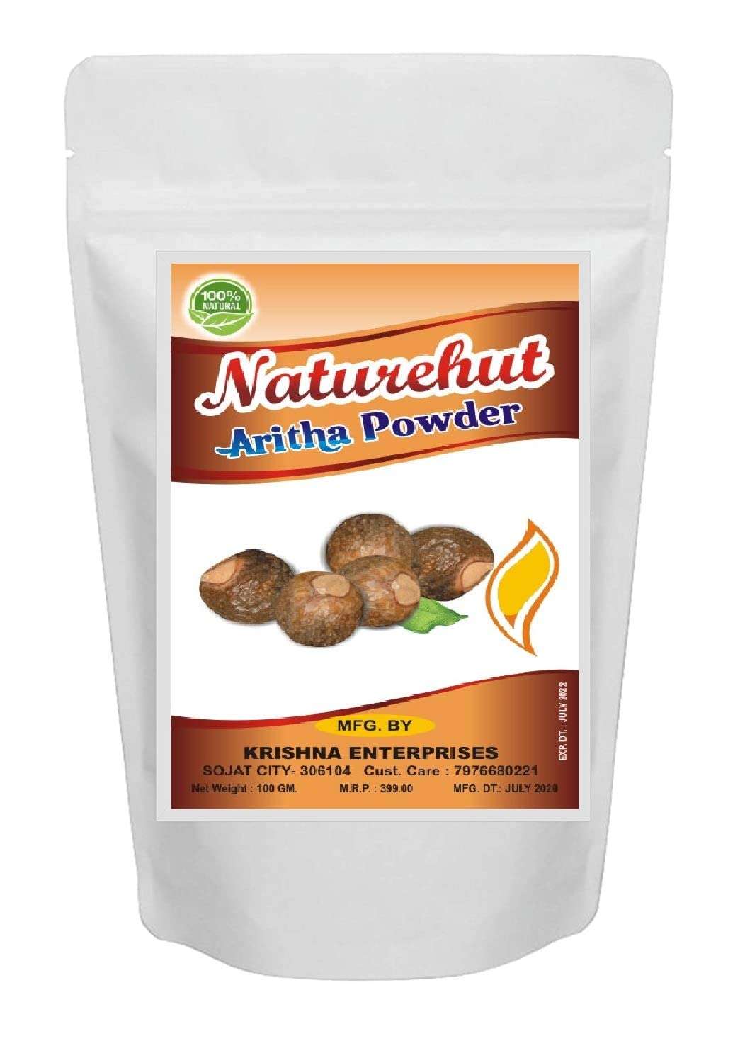 Naturehut Aritha/Reetha (Sapindus Trifoliatus) Powder|| Ayurvedic Formula || For Face,Skin & Hair Care || 5Kg 1