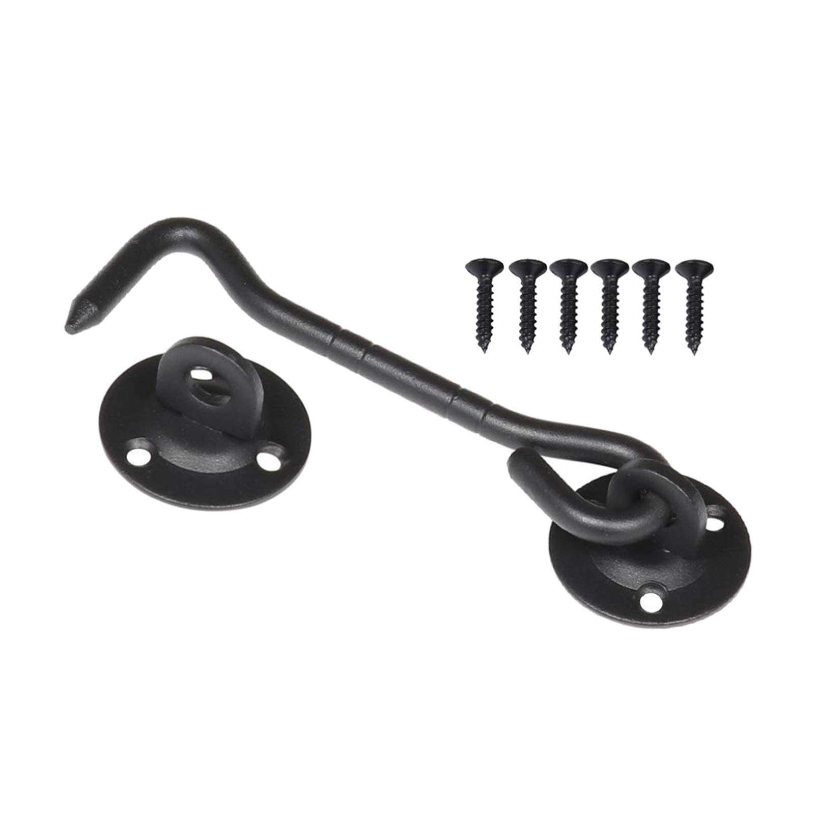 KJBGS Door Hardware Slide Barn Door Lock Eye Latch Privacy Hook for Garage Swivel Window Shed Home Rustic Multi-Purpose Door Hardware Tools Door Replacement (Color : Round Base) 1