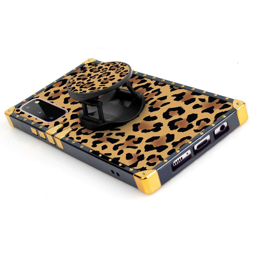 BITOBE Designed for iPhone Square Edges Case with Phone Ring Stand Grip Holder Soft TPU Slim Phone Cover 4