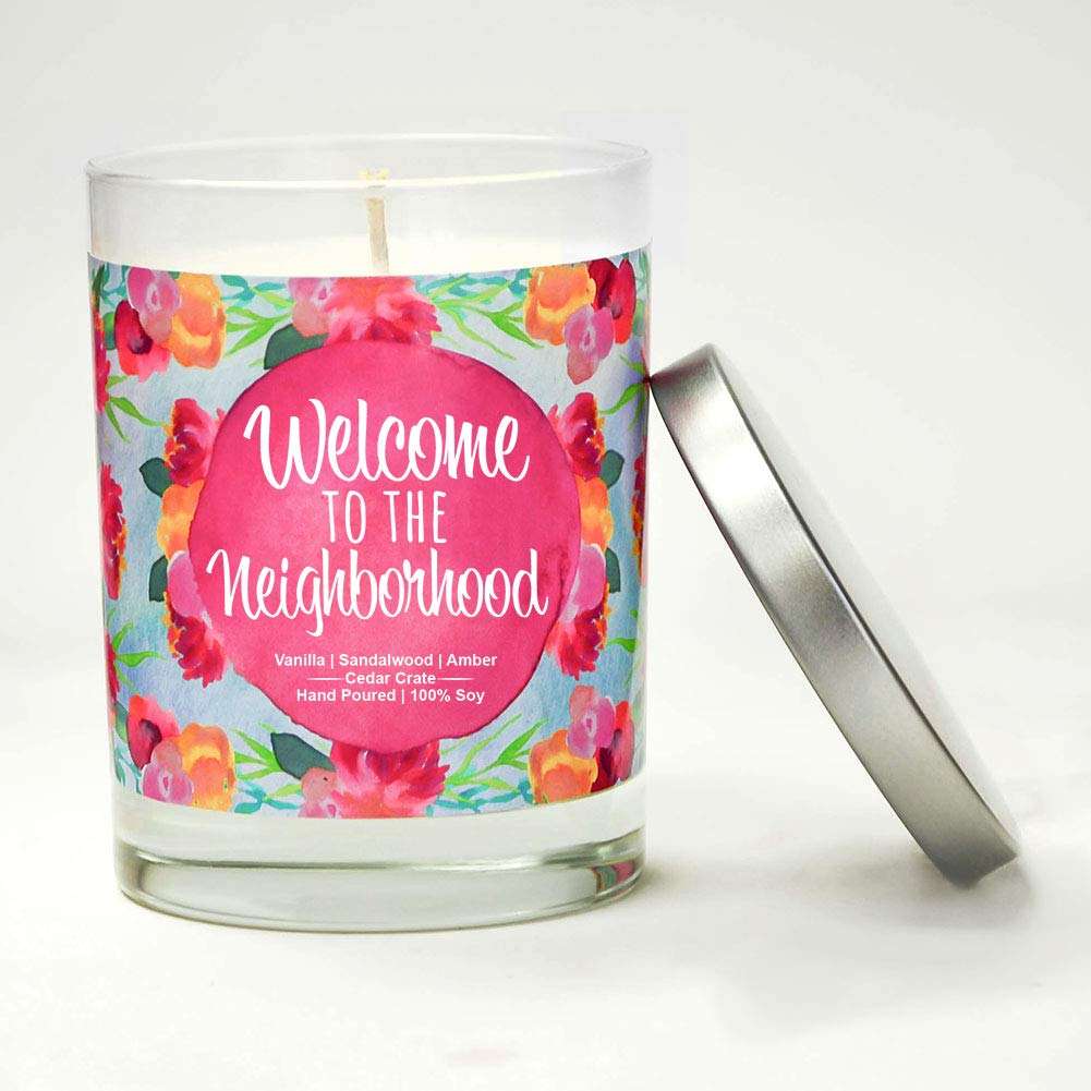 House Warming Gifts New Home 2025 for Women Men Friends - Welcome to The Neighborhood - Housewarming Candle, Present for Hostess, Apartment, Moving, Farewell, Best Neighbor, Soy Wax, Made in USA 6