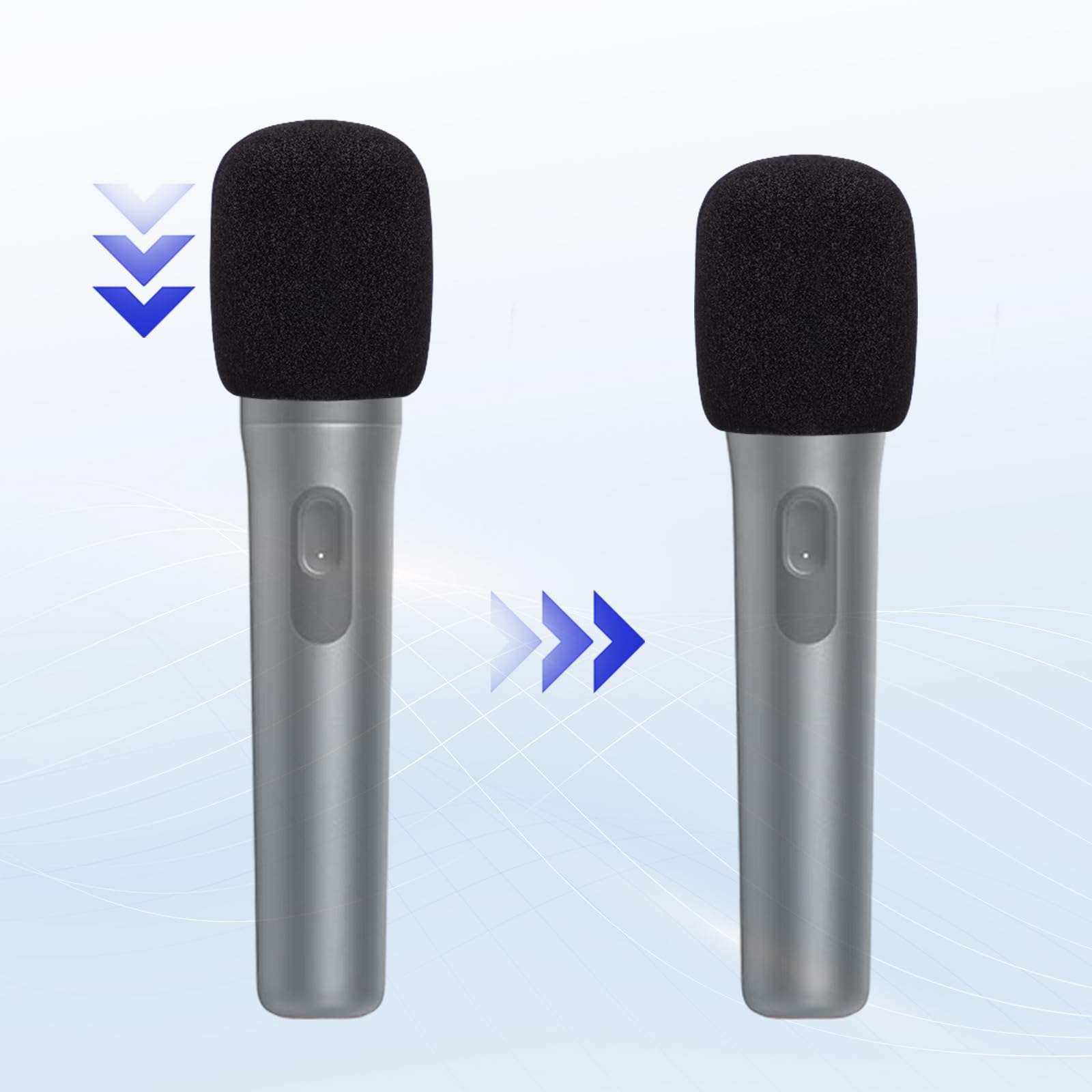 4pcs Foam Microphone Covers for JBL PartyBox 100 Wireless Mic, Noise Reduction Sponge Windscreens Compatible with JBL Wireless Microphone System, Disposable Protector Replacement Accessories 6