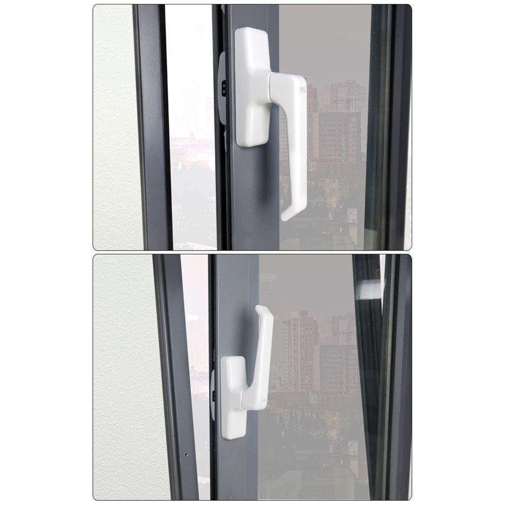 Door And Window Door Handle, Inside Inside The Handle Push And Pull Window Drive Swing Rotary Handle Hardware Parts Door Handle (Color : White, Size : Window spindle 15mm wide) 2