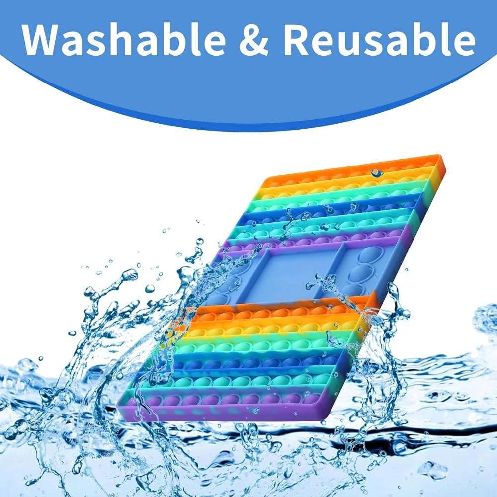 KMC KIDOZ Combo pop Bubble figit Sensory Toys, Silicon Satisfying Relaxing Toys, Simple dimple Fidget Toys for Kids Girls Boys Adults (Color May Very) Pack of 2 (Multicolor) 3