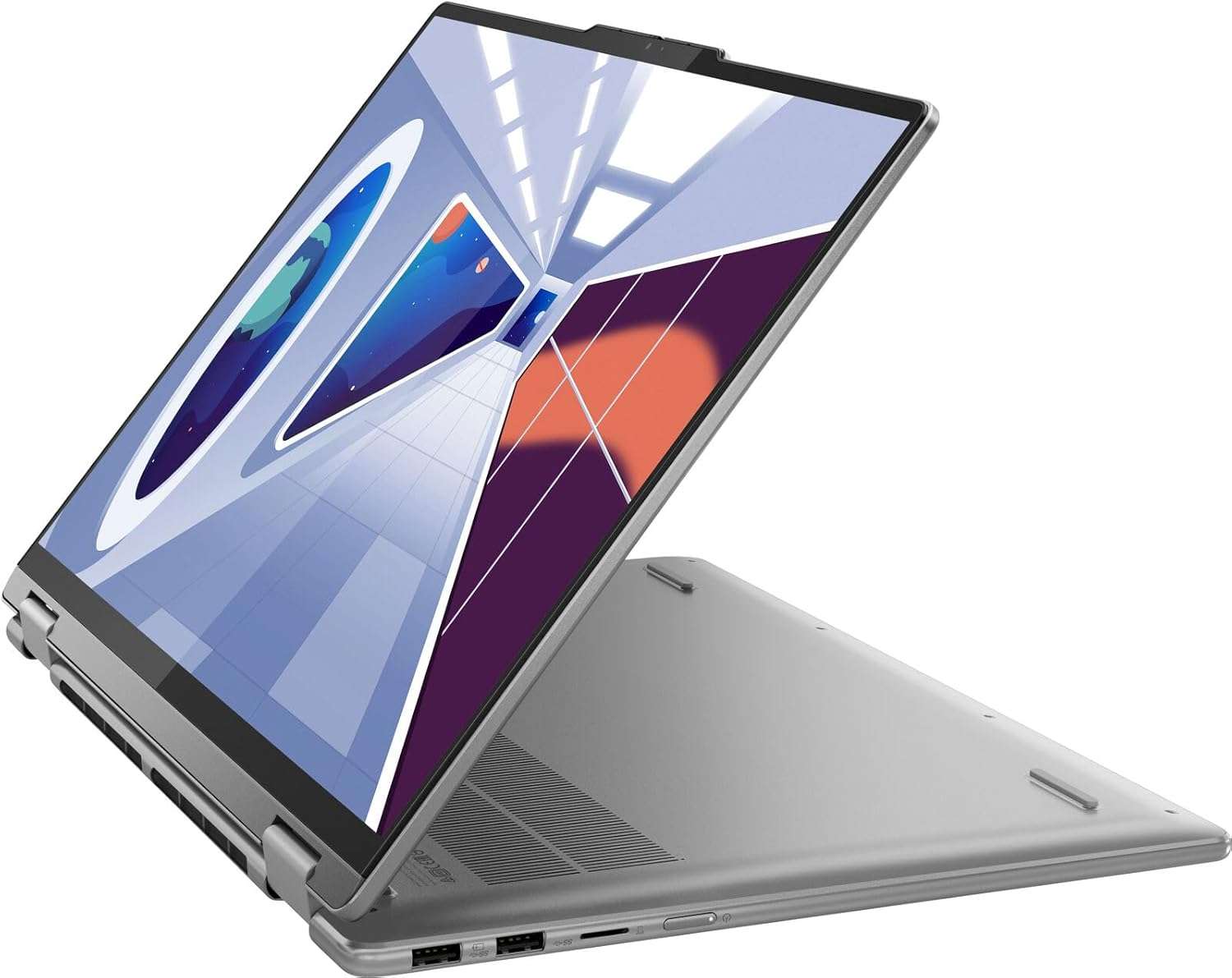 Lenovo Yoga7 16 2-in-1 Laptop | 16" WUXGA IPS Touch | AMD 8-Core Ryzen 7 7735U >i7-1255U | 16GB DDR5 1TB SSD | Radeon 680M Graphic | Backlit Fingerprint USB-C Pen Win11Pro Silver + 32GB MicroSD Card 2