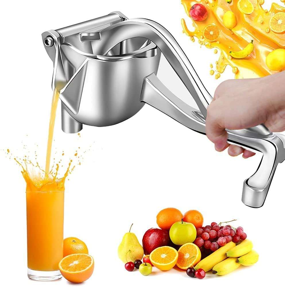 RABADIYA CREATION Aluminum Manual Fruit Juicer Orange Juicer Heavy Duty Hand Press Metal Lime Juicer Hand Juicer, juicer Instant, Orange Juicer, Aluminums Handle Juicer. 1