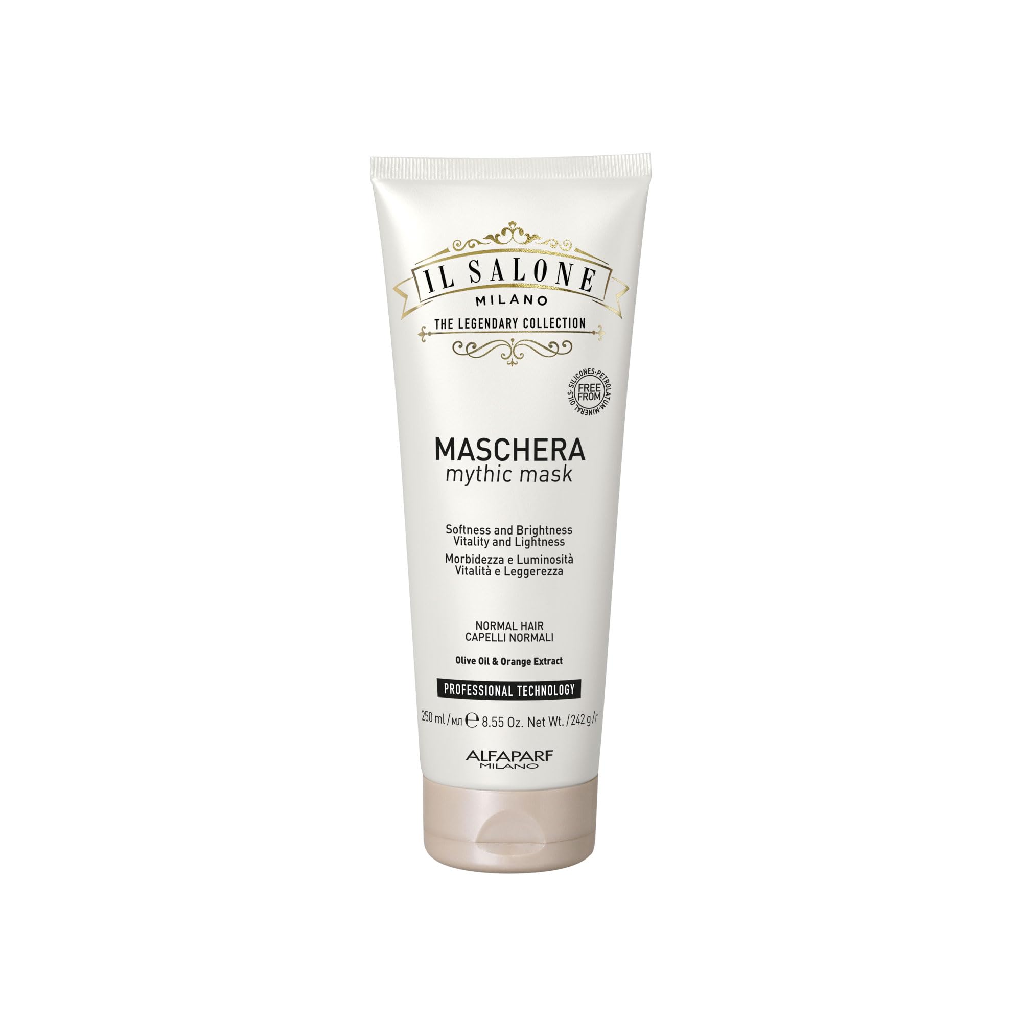 Il Salone Milano Professional Mythic Mask - Moisturizing Hair Mask Enriched with Olive Oil and Orange Extract for Added Softness, Shine and Manageability - Salon Quality Hair Care (8.55 oz / 250 ml) 1