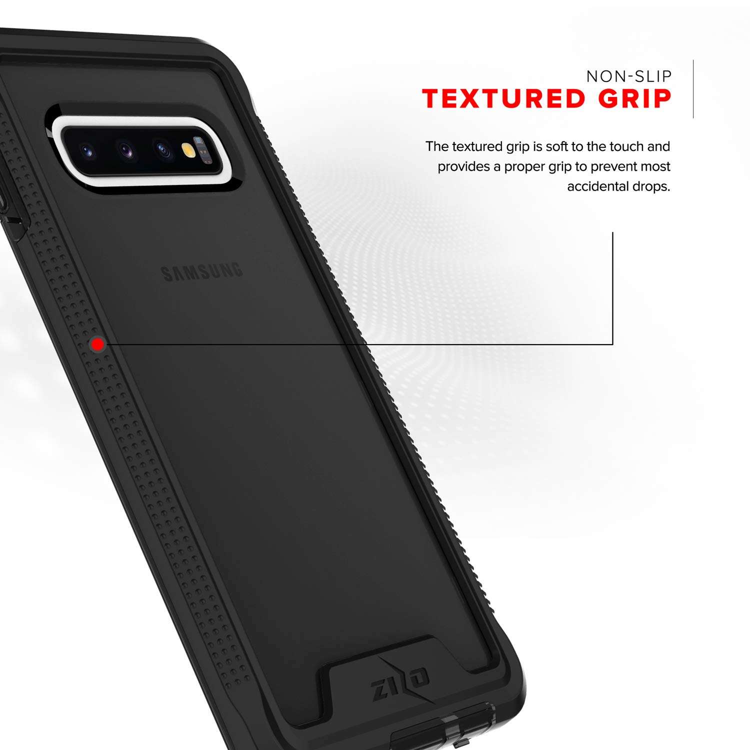 ZIZO ION Series for Samsung Galaxy S10 Plus Triple Layered Hybrid Case Military Grade Drop Tested Black Smoke 3