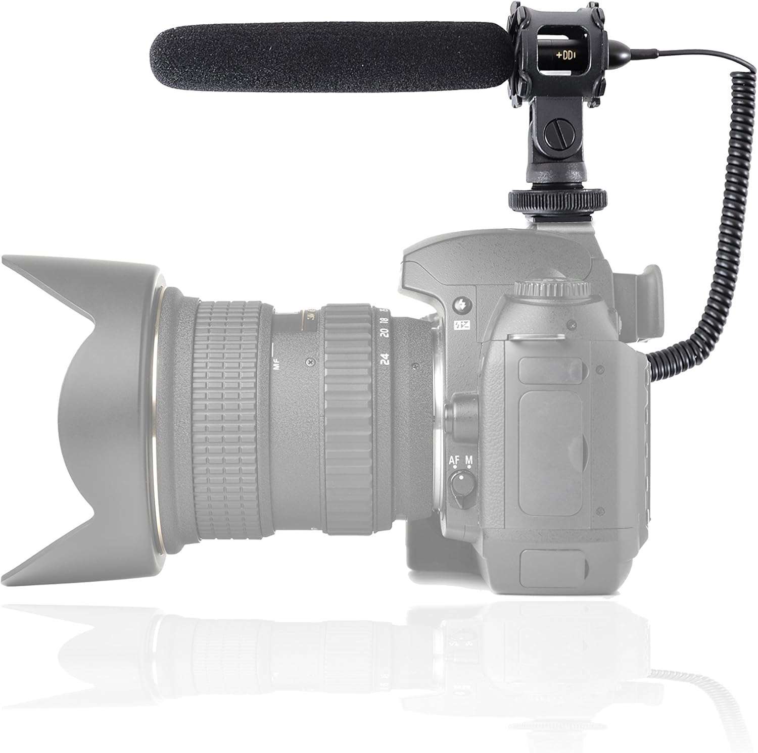 Pyle Camera-Mount Shotgun Microphone, Back Electret Condenser, Line-Gradient Pattern, 3.5mm Connector, 42dB Sensitivity, 50Hz-18kHz, Windscreen & Mic Holder, On-Camera Condenser Mic for Clear Audio 5