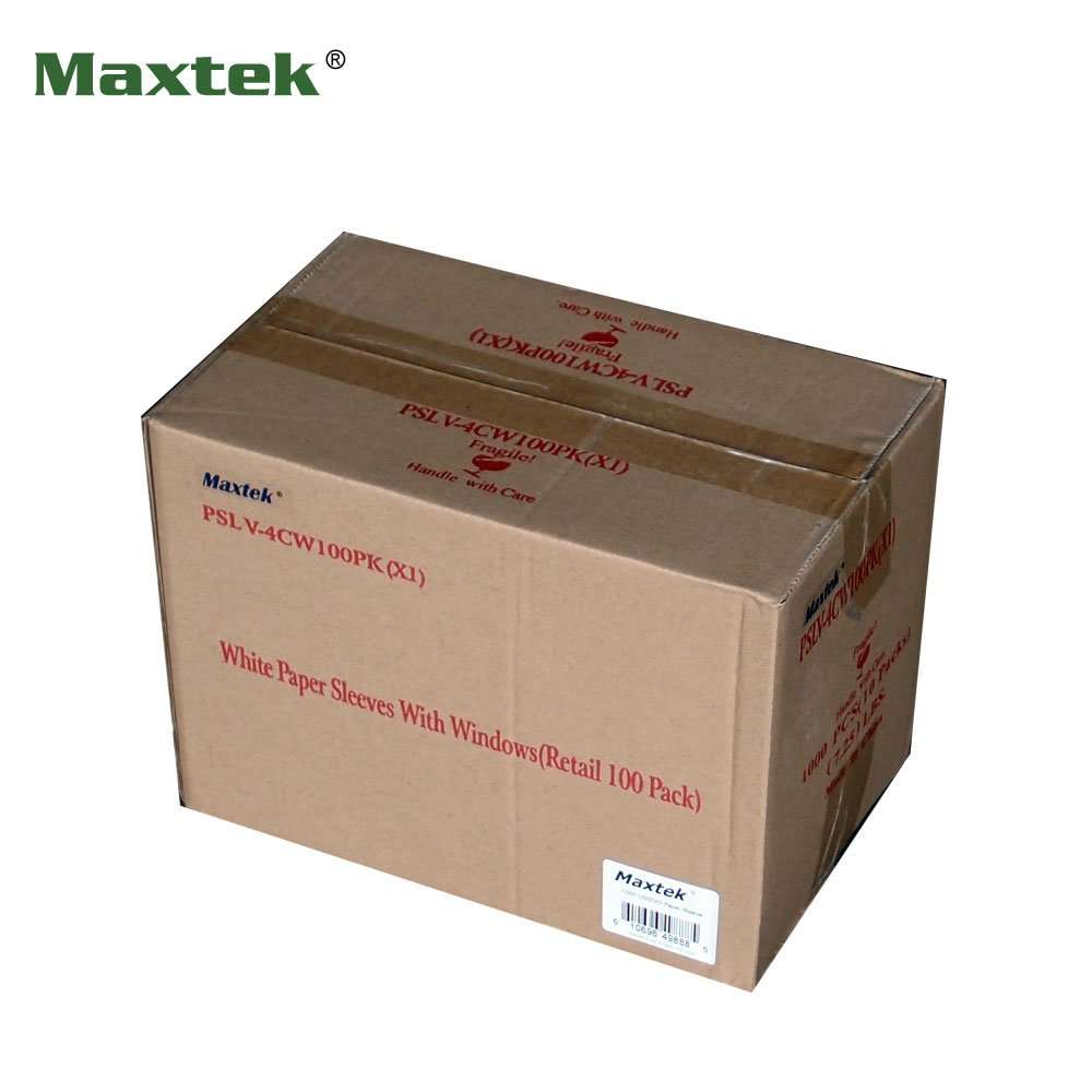 Maxtek 1000 Pack White Paper CD DVD Sleeves Envelope Holder with Window Cut Out and Flap, 90g Standard Weight. 2