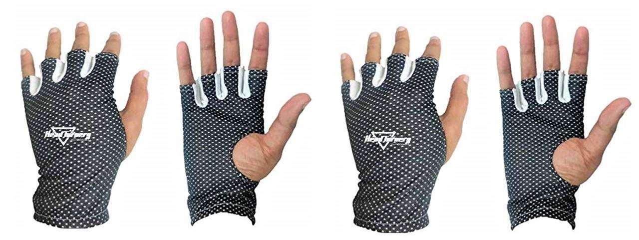 HeadTurners Cotton Limited Edition Finger Cut Fielding, Catching, Batting Inners Glove- Set Of 2 (White Dotted), Cricket