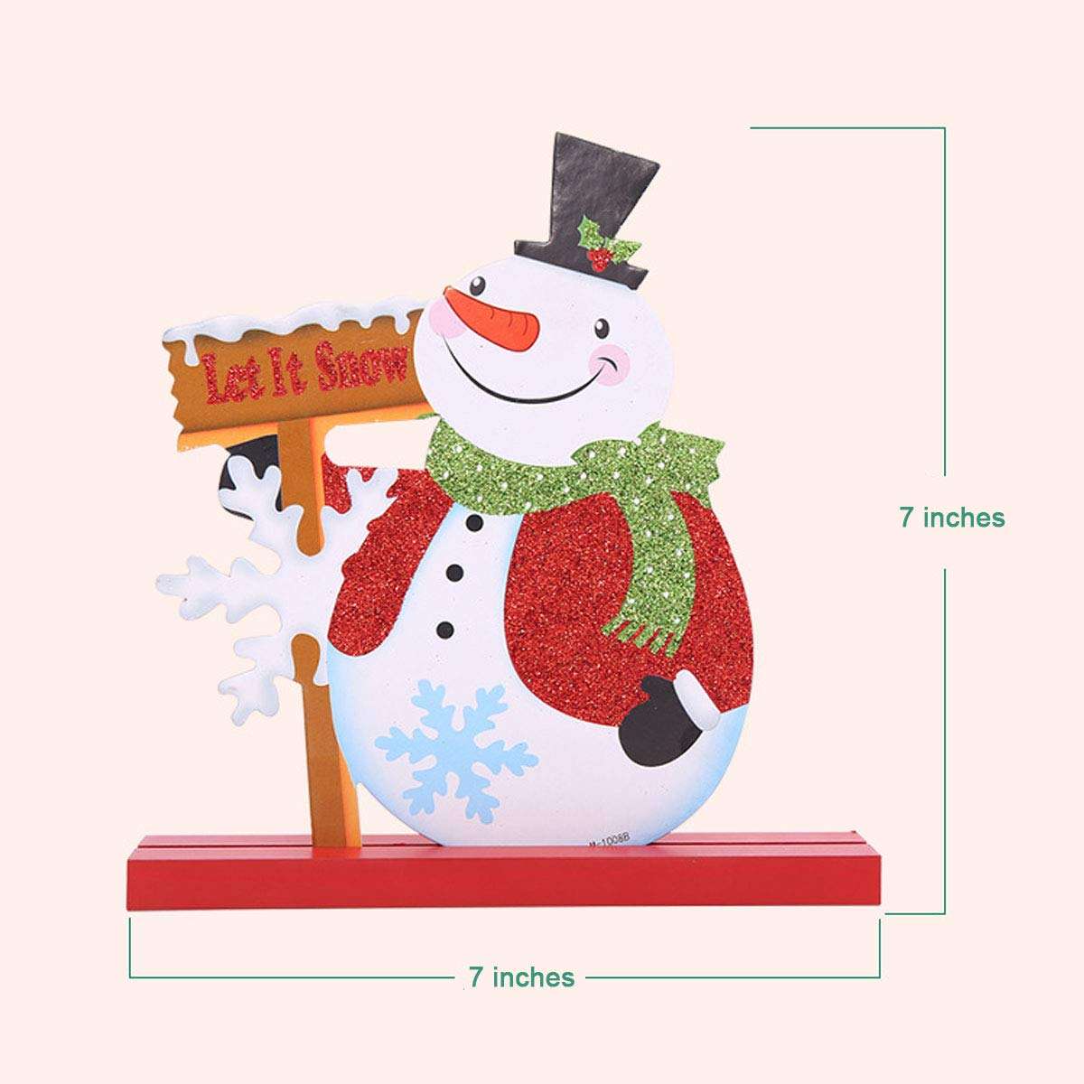 3pcs Santa Reindeer Snowman Christmas Table Decorations Happy Holidays Centerpiece for Home Party Office 2