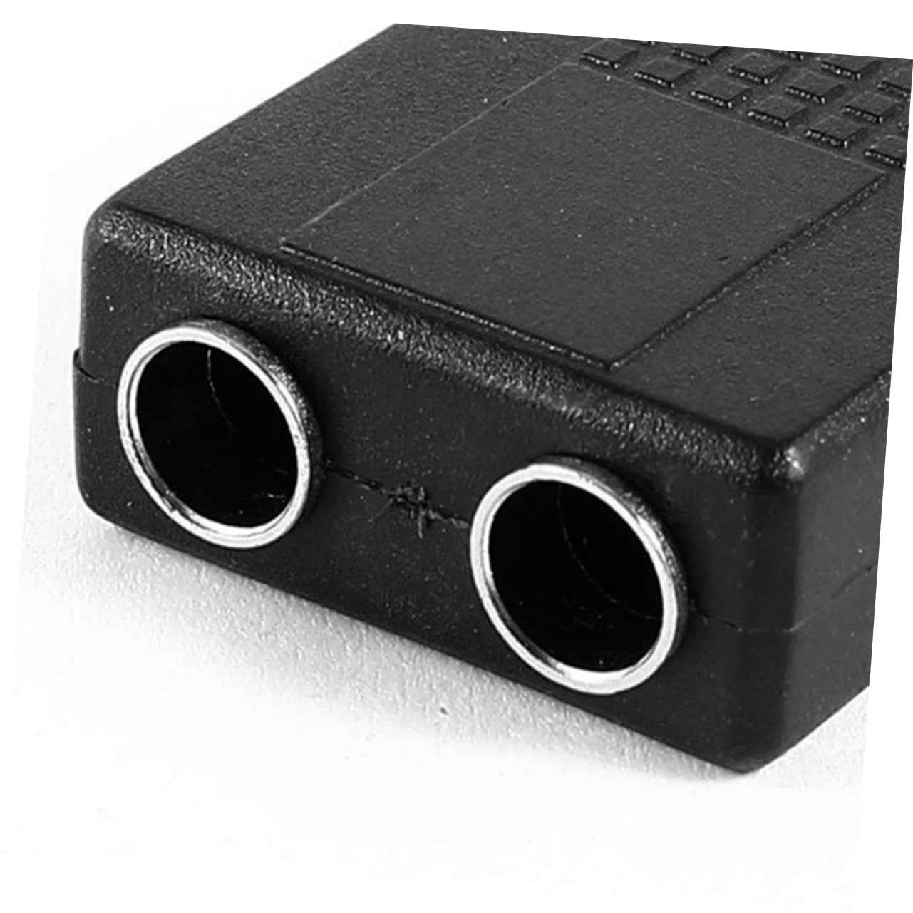 FELTECHELECTR 6.35mm Headphone Mic Splitter Adapter Audio Converter 2pcs Set Black Audio Adapter Cable 5