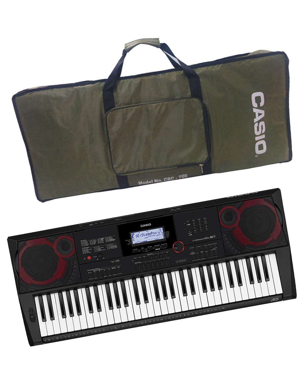 Casio CT-X8000IN 61-Key Portable Keyboard with Carry Case (Olive Green) 1