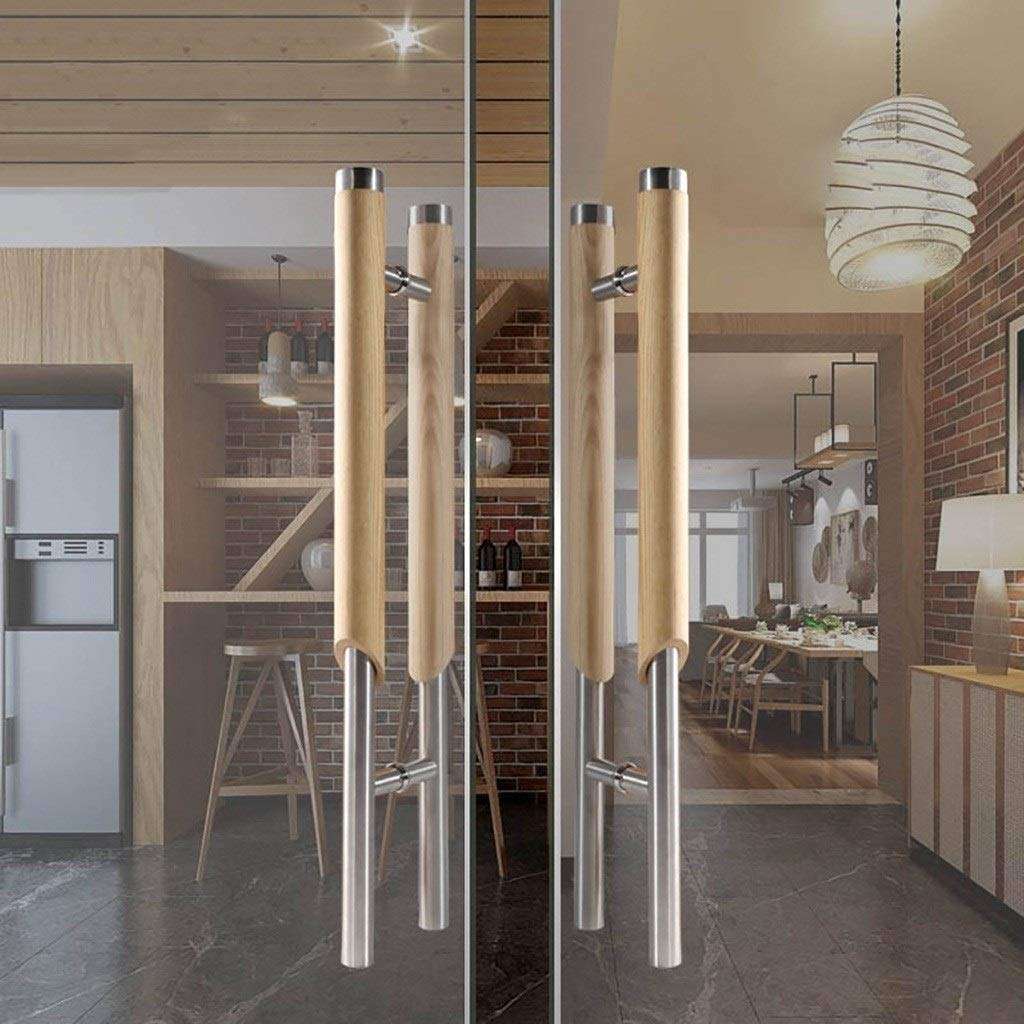 XLAHD Modern Style Round Tube Door Handle, Stainless Steel Solid Wood Sliding Door Handle, for Hotels/Offices, 6040cmDIY Tools Hardware 3